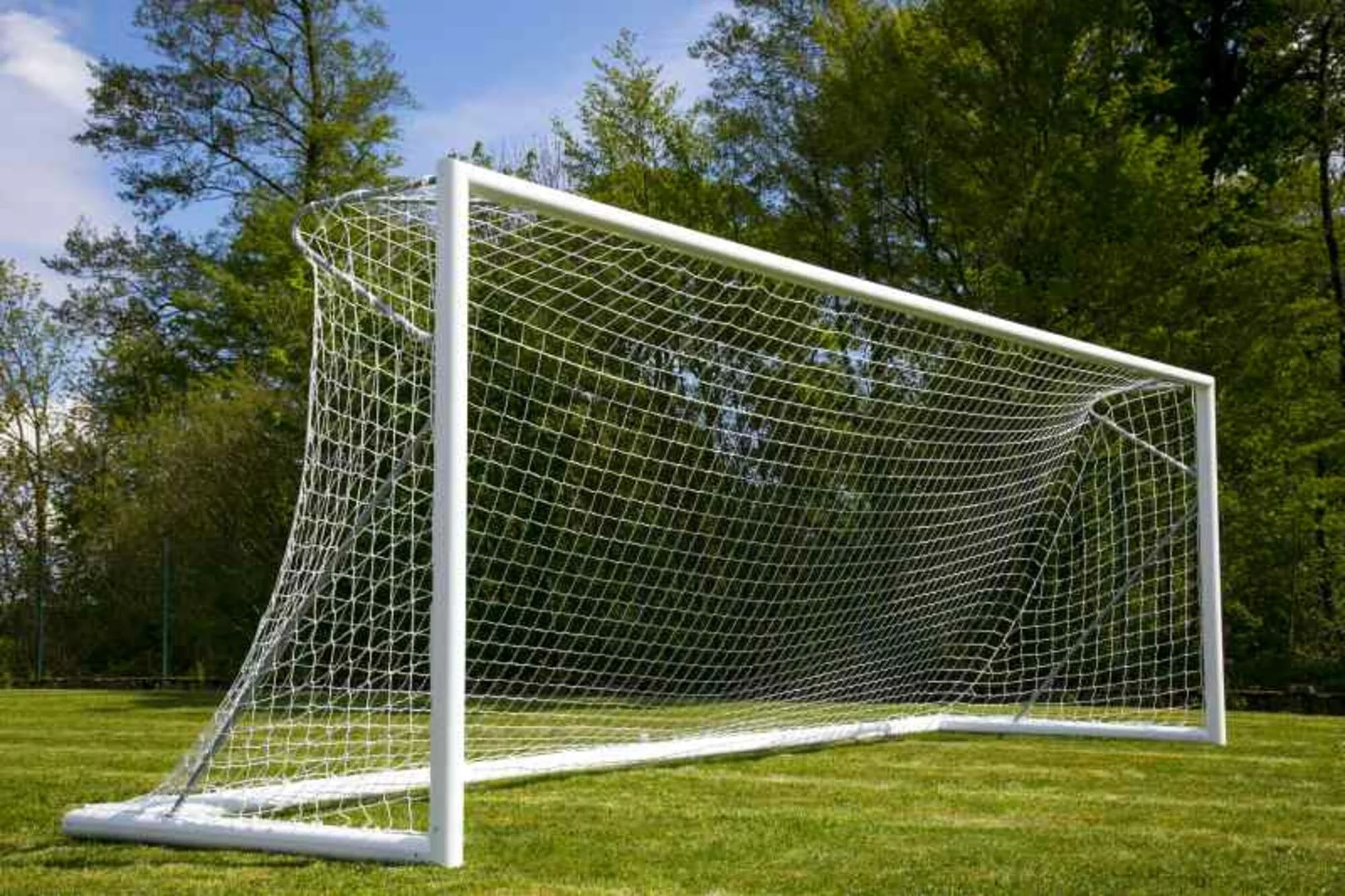 Powershot Fußballnetz - Trapezförmig - 3mm - Weiß, 7,32 x 2,44 Meter - Image 2