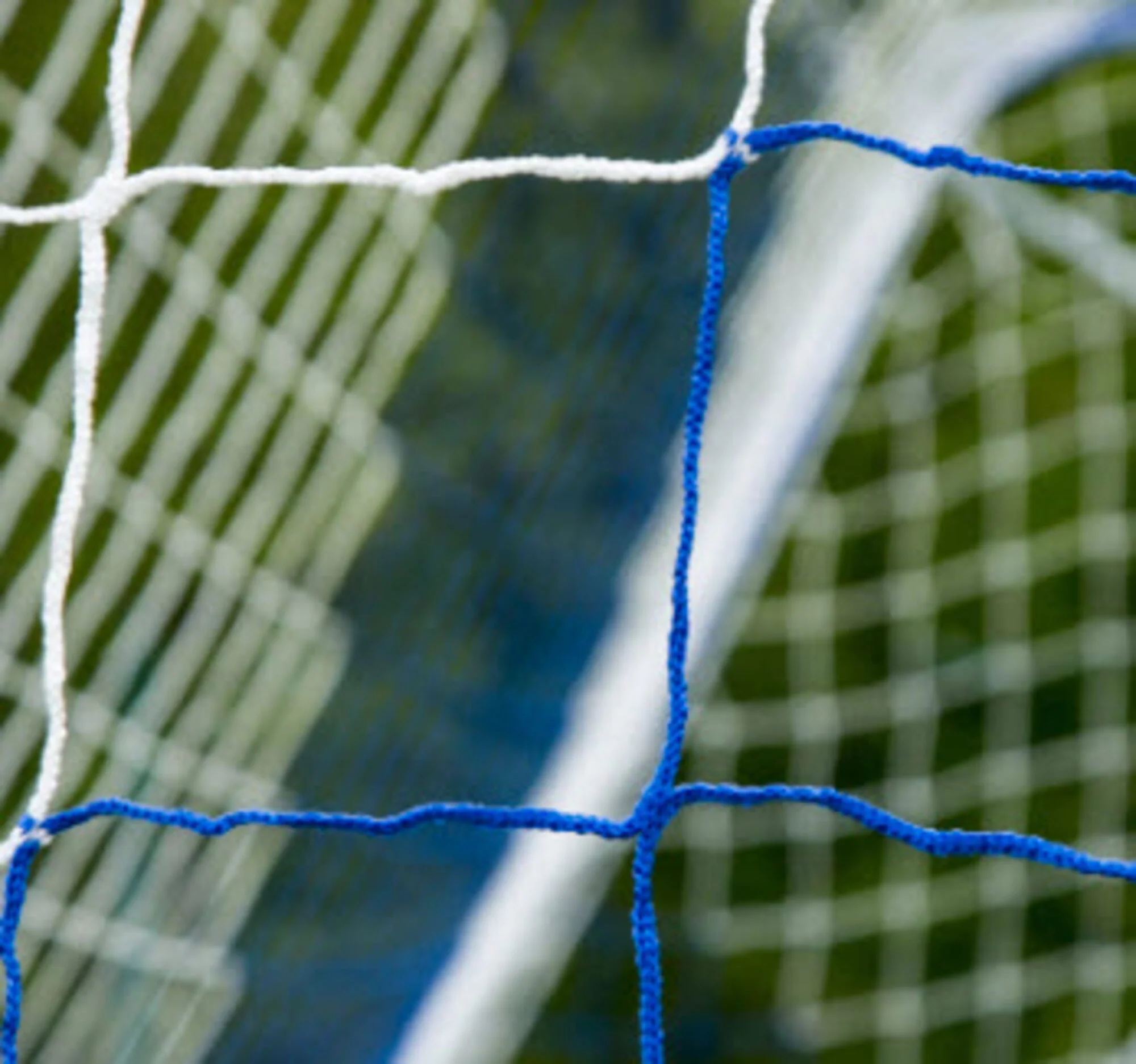 Powershot Fußballnetz - 11er Tor - Europäisch, 7,32 x 2,44 Meter - 4mm Weiß/Blau - Image 2
