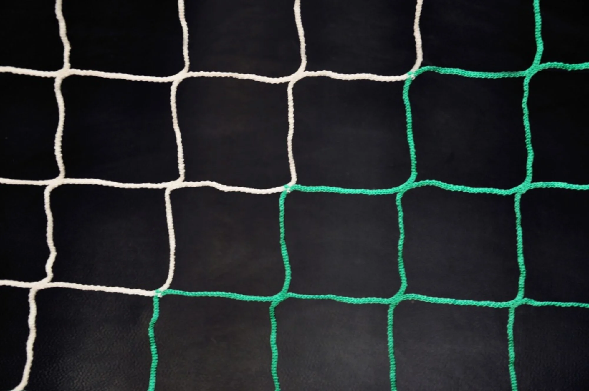 Powershot Fußballnetz - 11er Tor - Europäisch, 7,32 x 2,44 Meter - 4mm Weiß/Grün