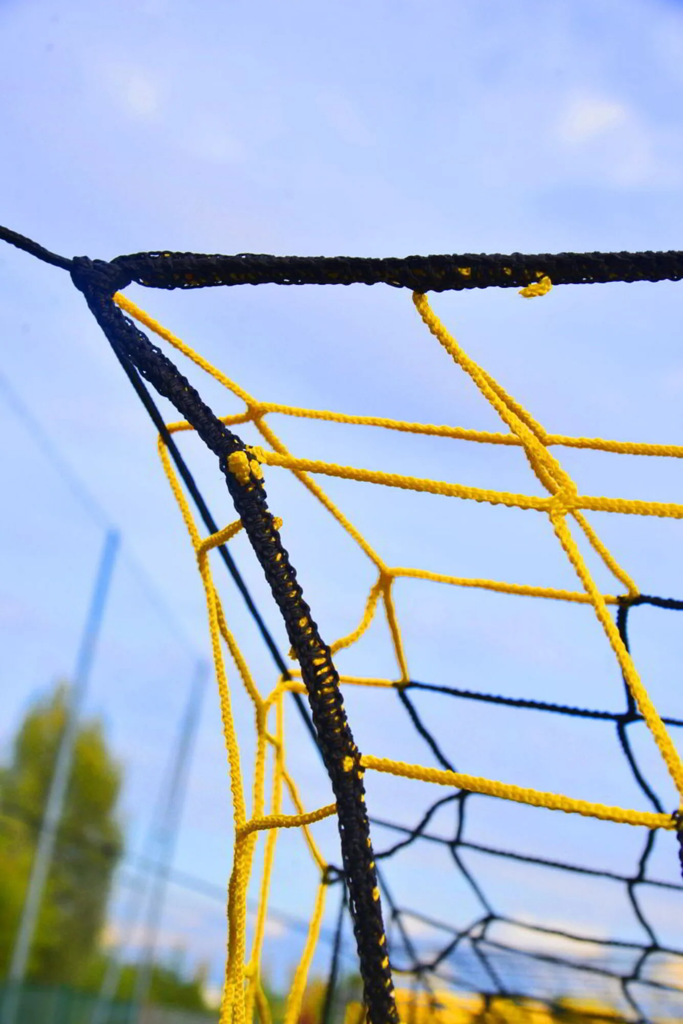 Powershot Fußballnetz - 11er Tor - Europäisch, 7,32 x 2,44 Meter - 4mm Schwarz/Gelb - Image 5