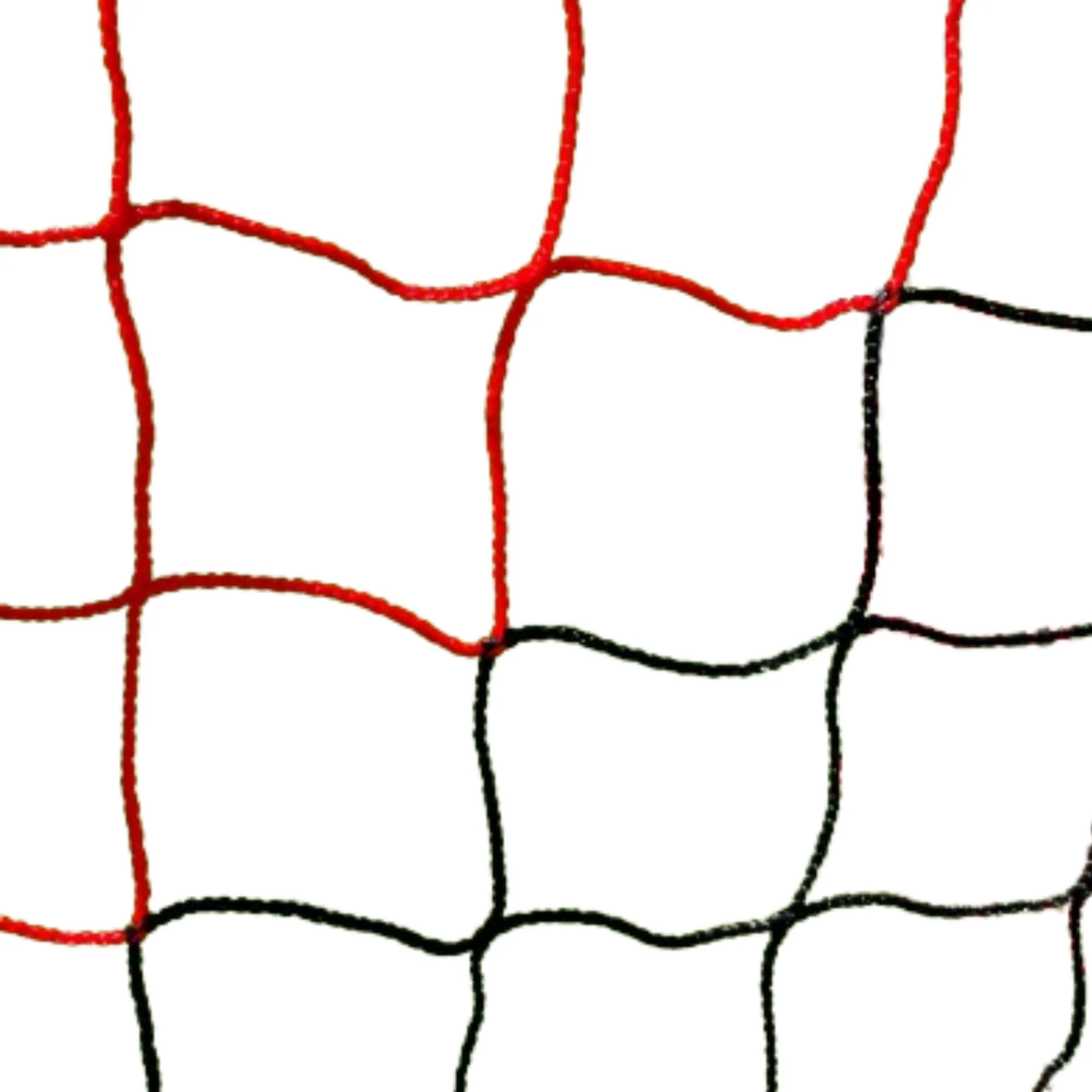 Powershot Fußballnetz - 11er Tor - Europäisch, 7,32 x 2,44 Meter - 4mm Schwarz/Rot