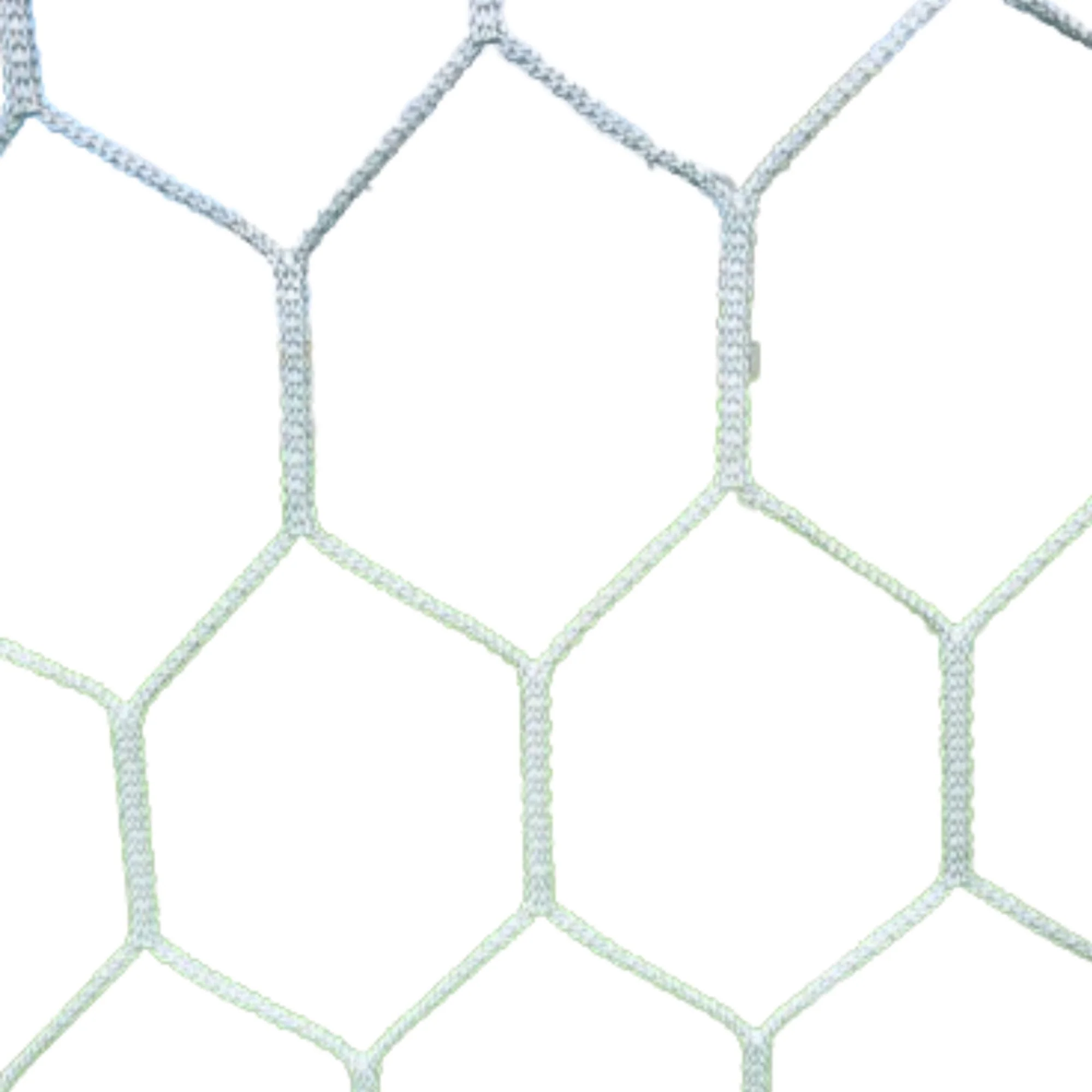 Powershot Fußballnetz - 11er Tor - Wabenförmig, 7,32 x 2,44 Meter - 4mm Weiß