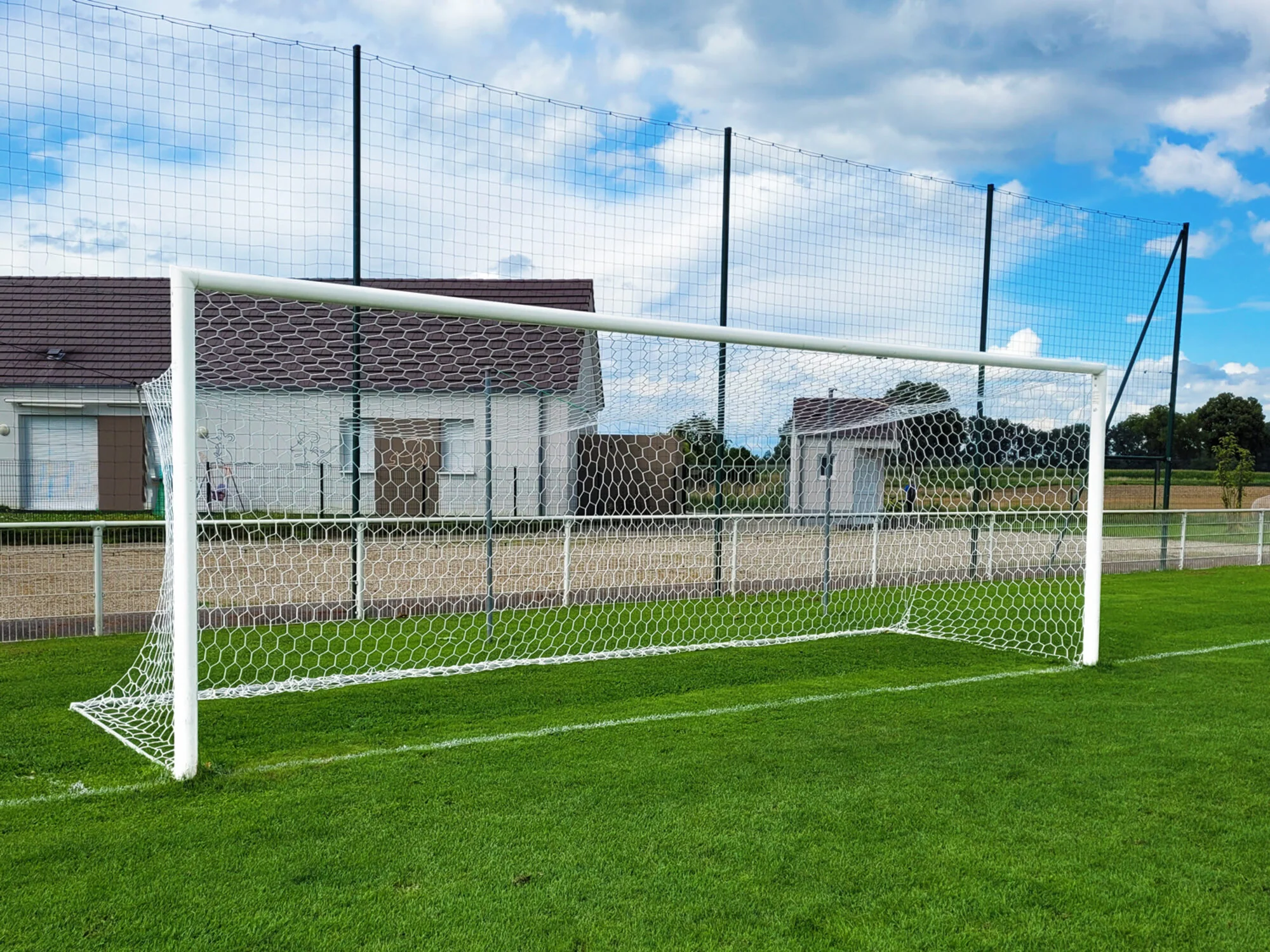 Powershot Fußballnetz - 11er Tor - Wabenförmig, 7,32 x 2,44 Meter - 4mm Weiß - Image 3