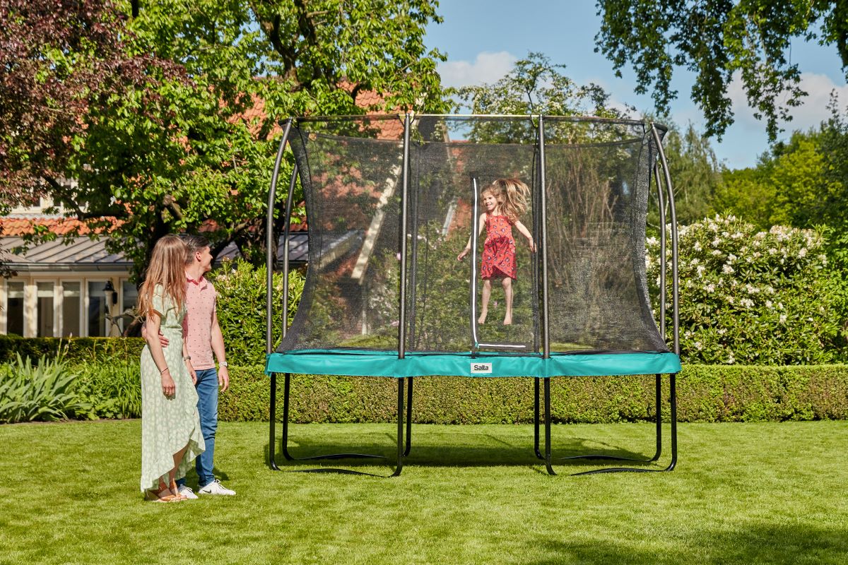 Salta Trampolin Comfort Edition - 305x214cm - Rechteckig Grün - Image 6
