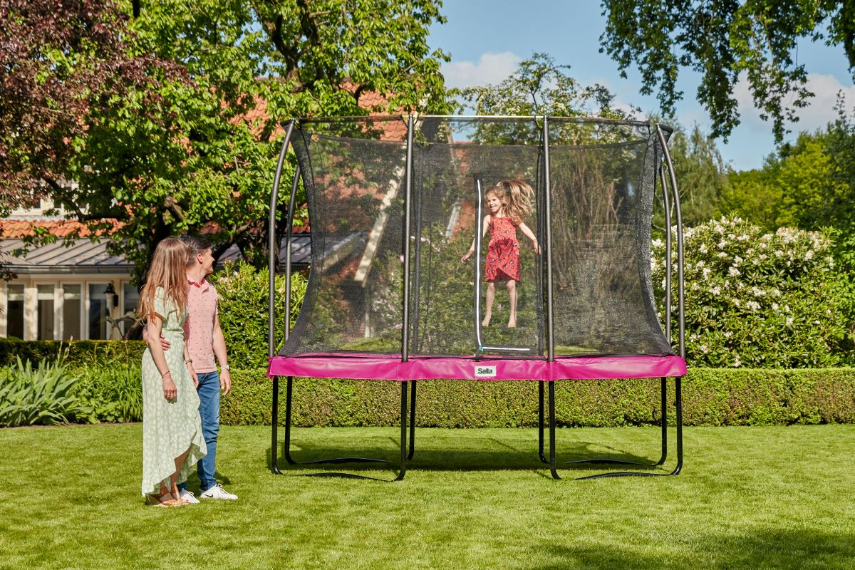Salta Trampolin Comfort Edition - 305x214cm - Rechteckig Pink - Image 7