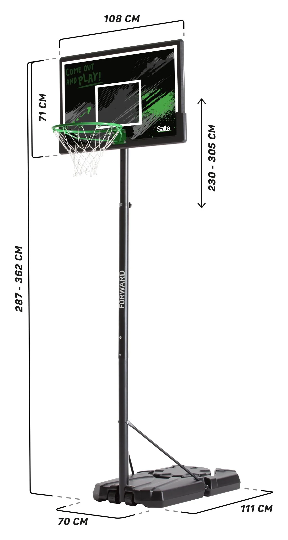 Salta Basketballanlage Forward - Forward Schwarz - Image 9