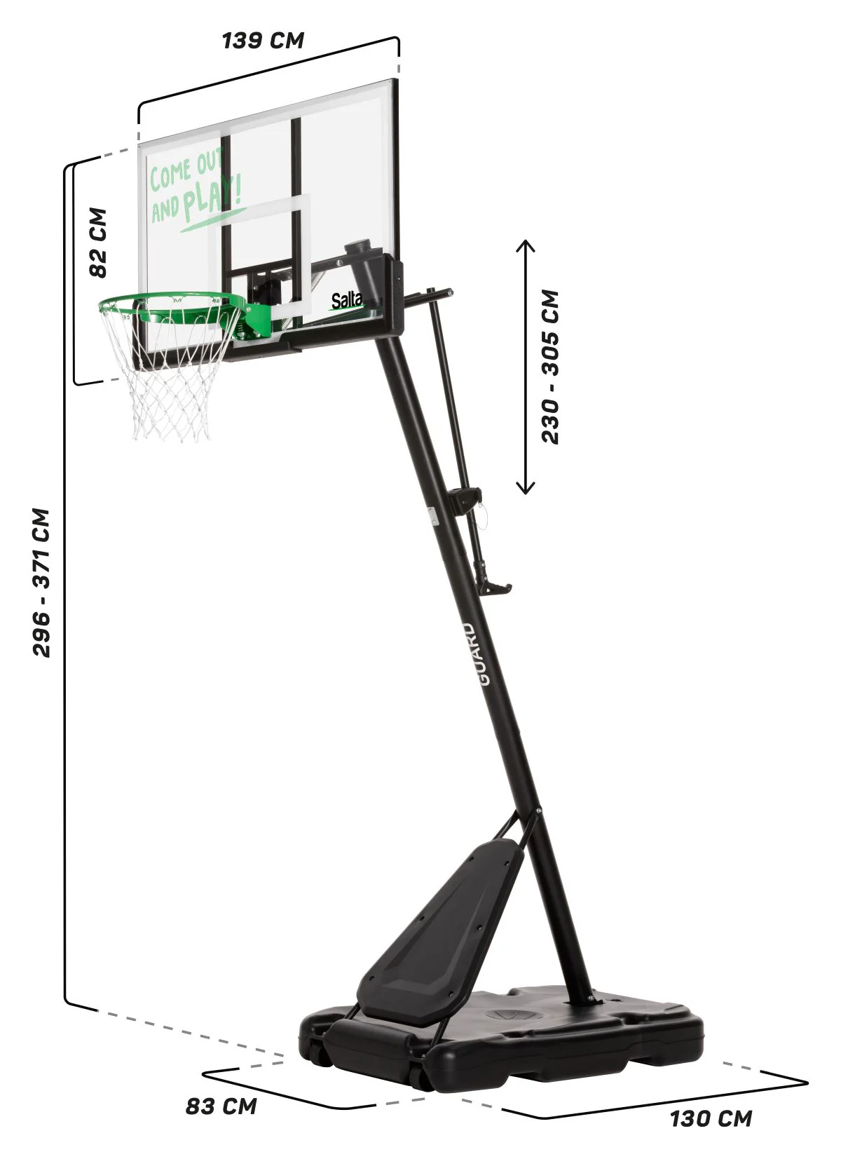 Salta Basketballanlage Guard - Guard Schwarz - Image 4