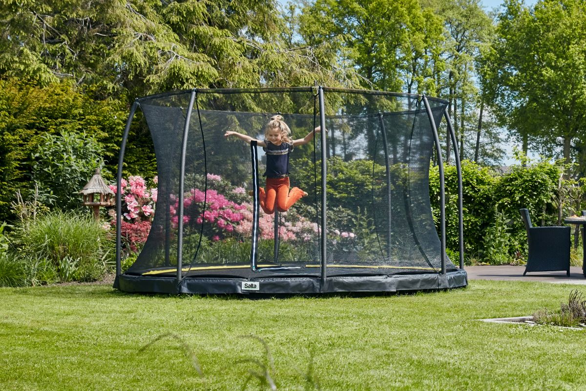 Salta Trampolin Comfort Edition Ground - 183cm - Rund Schwarz - Image 7