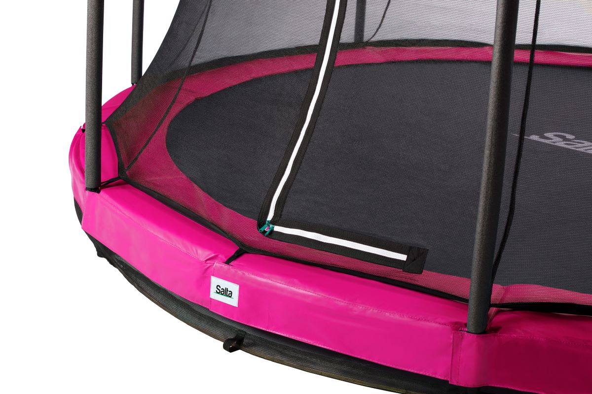 Salta Trampolin Comfort Edition Ground - 251cm - Rund Pink - Image 3