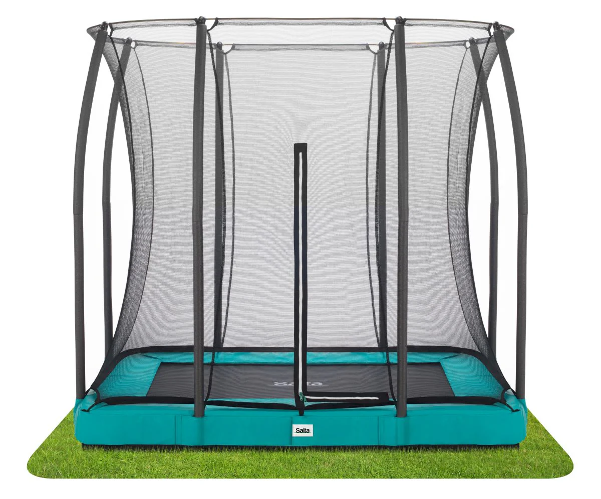 Salta Trampolin Comfort Edition Ground - 214x153cm - Rechteckig Grün