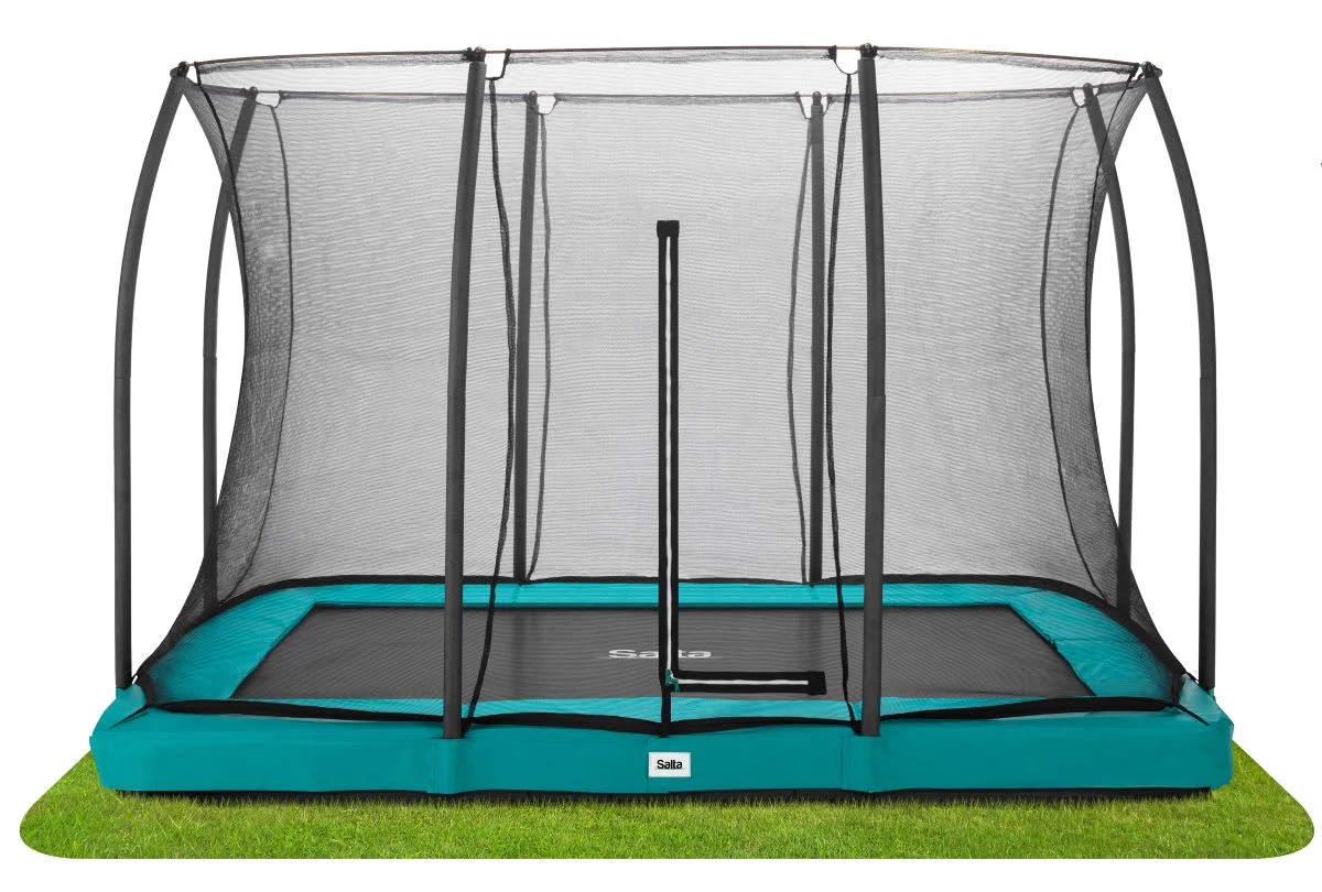 Salta Trampolin Comfort Edition Ground - 305x214cm - Rechteckig Grün - Image 8