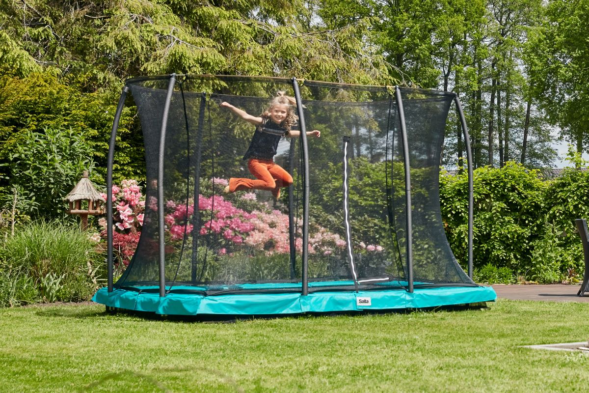 Salta Trampolin Comfort Edition Ground - 366x244cm - Rechteckig Schwarz - Image 6
