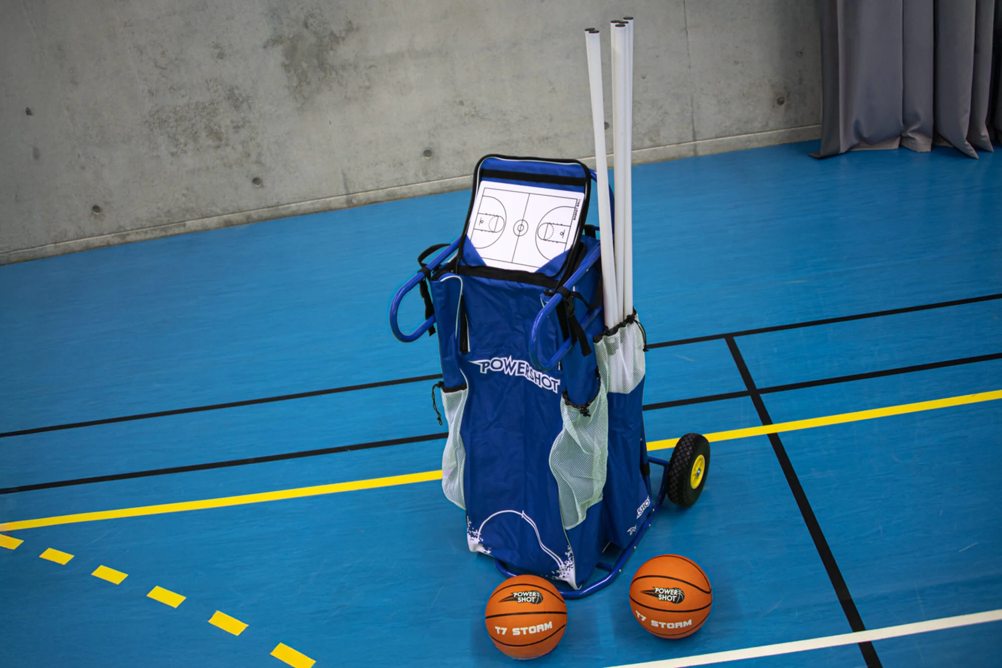 Powershot POWERCART®  - der ultimative Gerätewagen - Basketball blau/weiß - Image 3