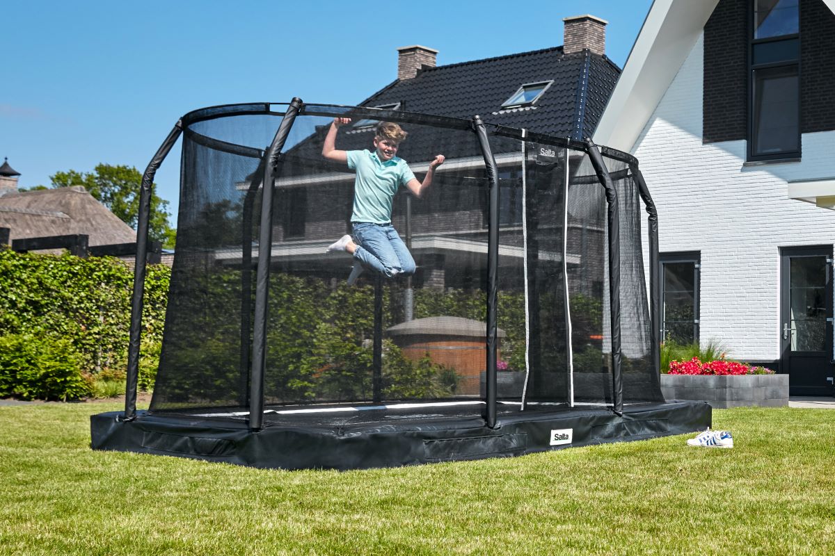 Salta Trampolin Premium Ground - 214x153cm - Rechteckig Schwarz - Image 7