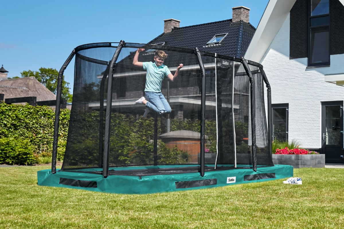 Salta Trampolin Premium Ground - 305x214cm - Rechteckig Grün - Image 7