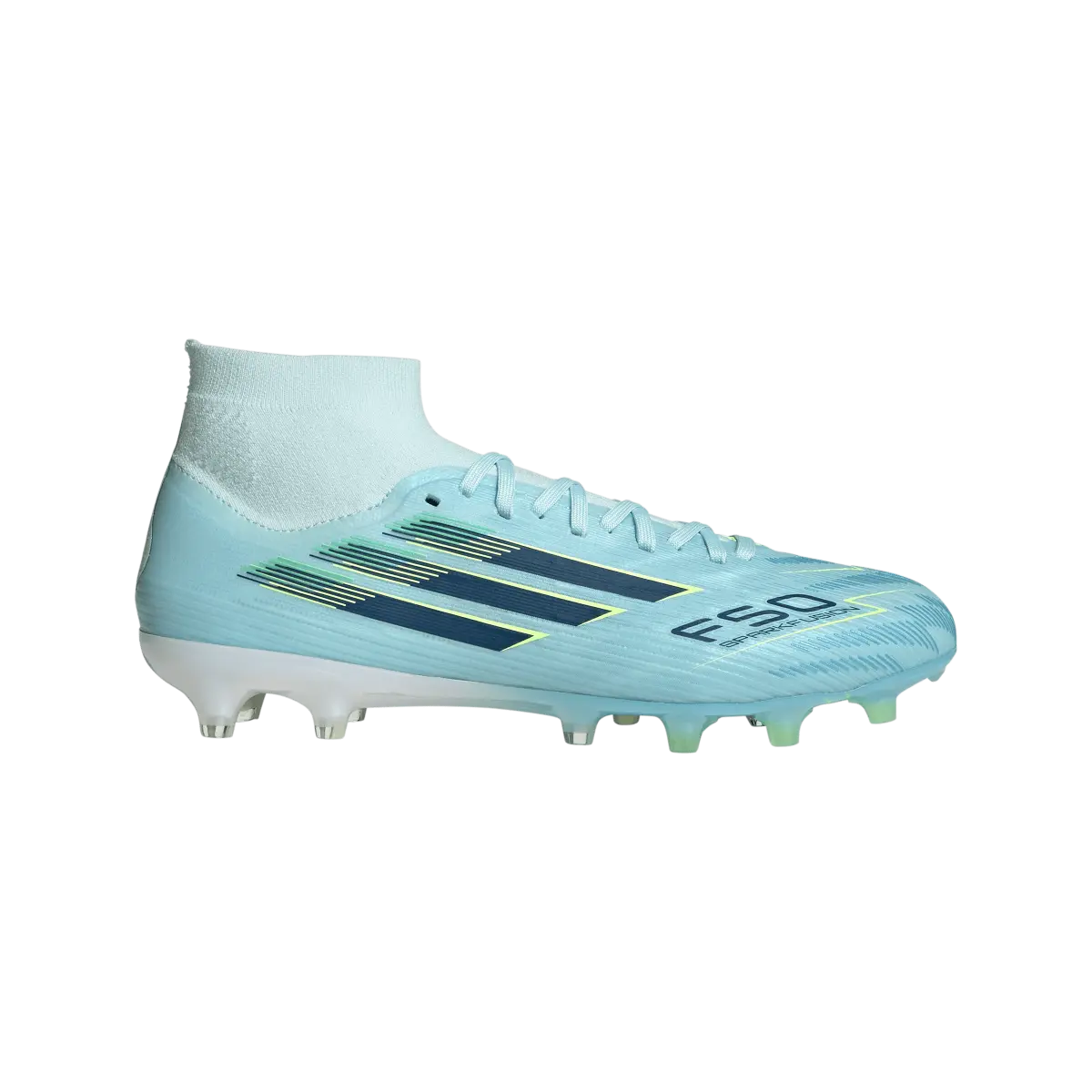 Adidas Fußballschuhe F50 Sparkfusion Pro, Mid Cut Fußballschuhe für feste Böden und Kunstrasen mit Primeknit Schaft