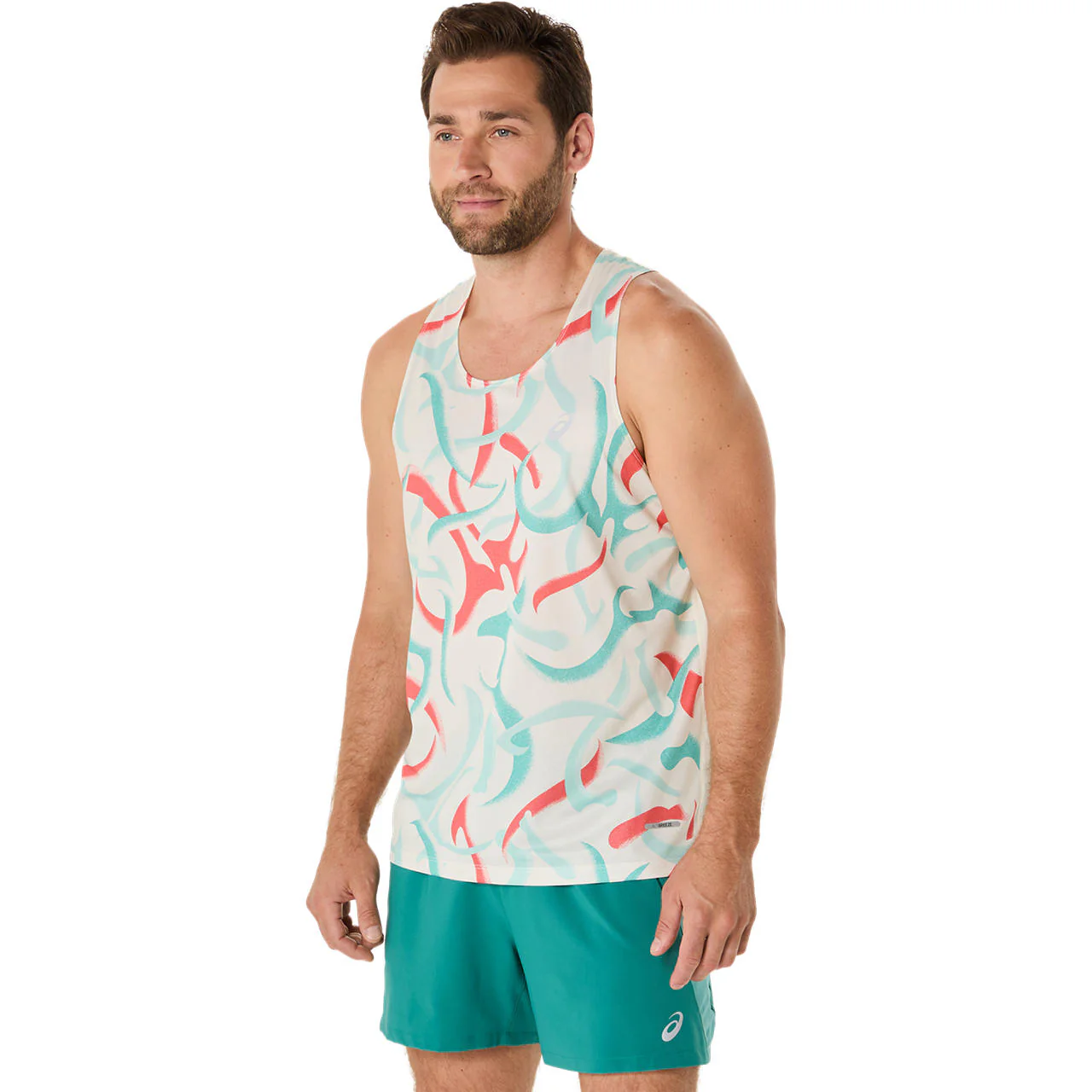 Asics Herrenlaufshirt Road All Over Print Singlet - Image 3