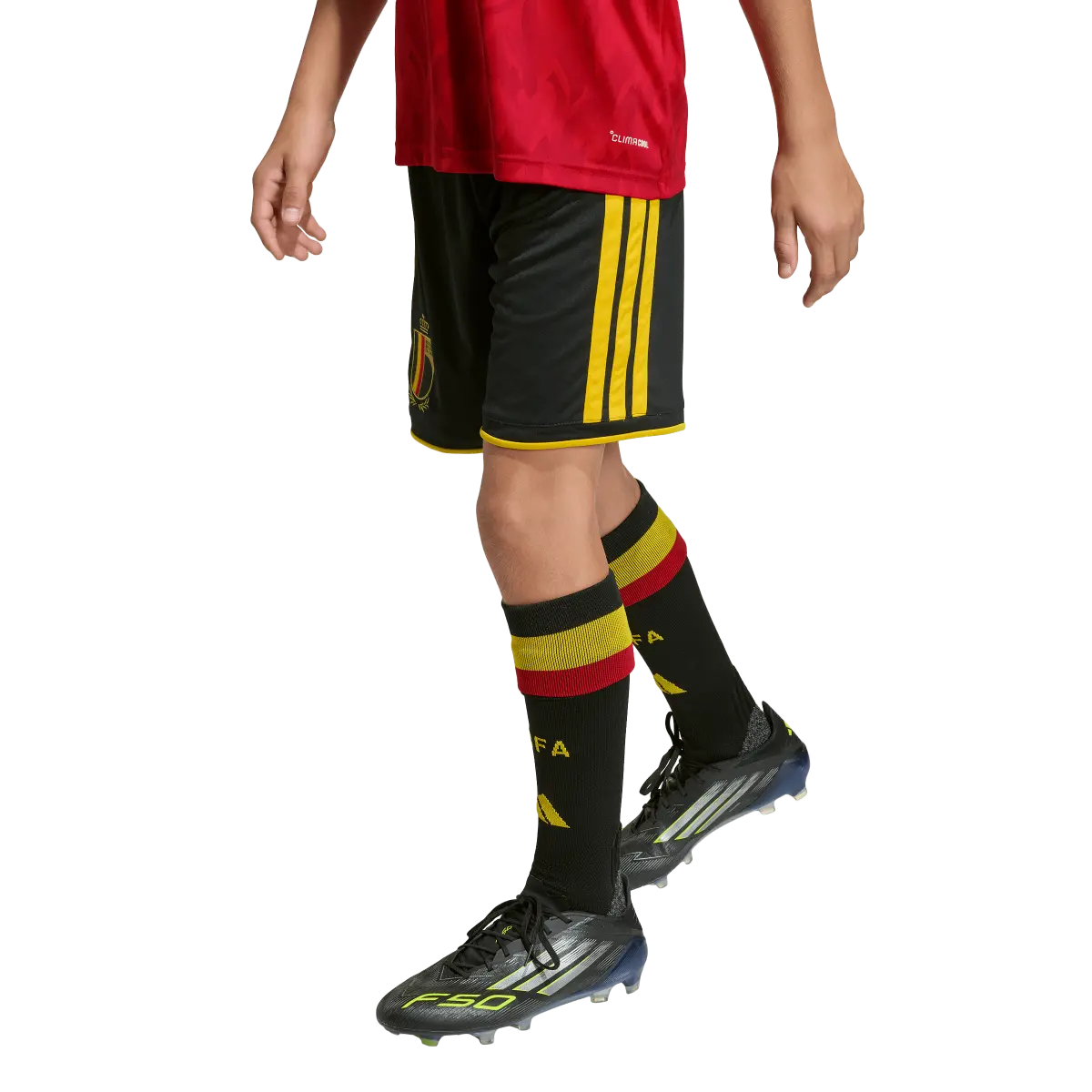 Belgien Kinderfußballshort Home 2026, Heimshorts mit Climacool für Spiel, Training und Fan Einsatz - Image 3