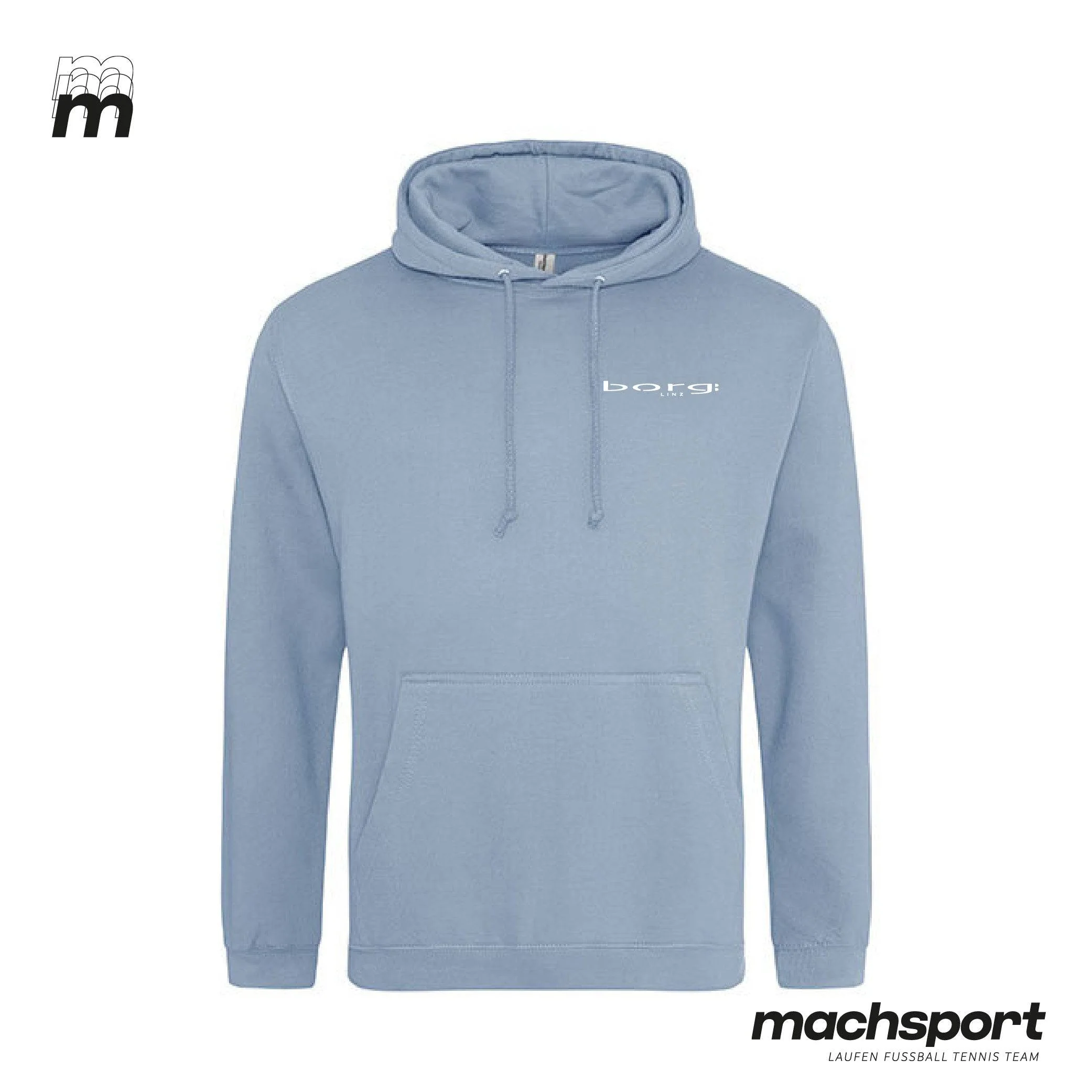 Borg Linz Hoody dusty blue - KOMMUNIKATION - Image 2