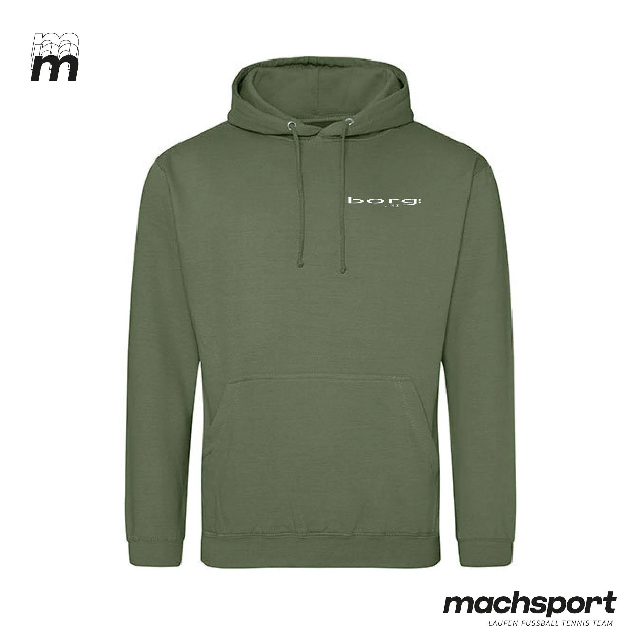 Borg Linz Hoody earthy green - KOMMUNIKATION - Image 2