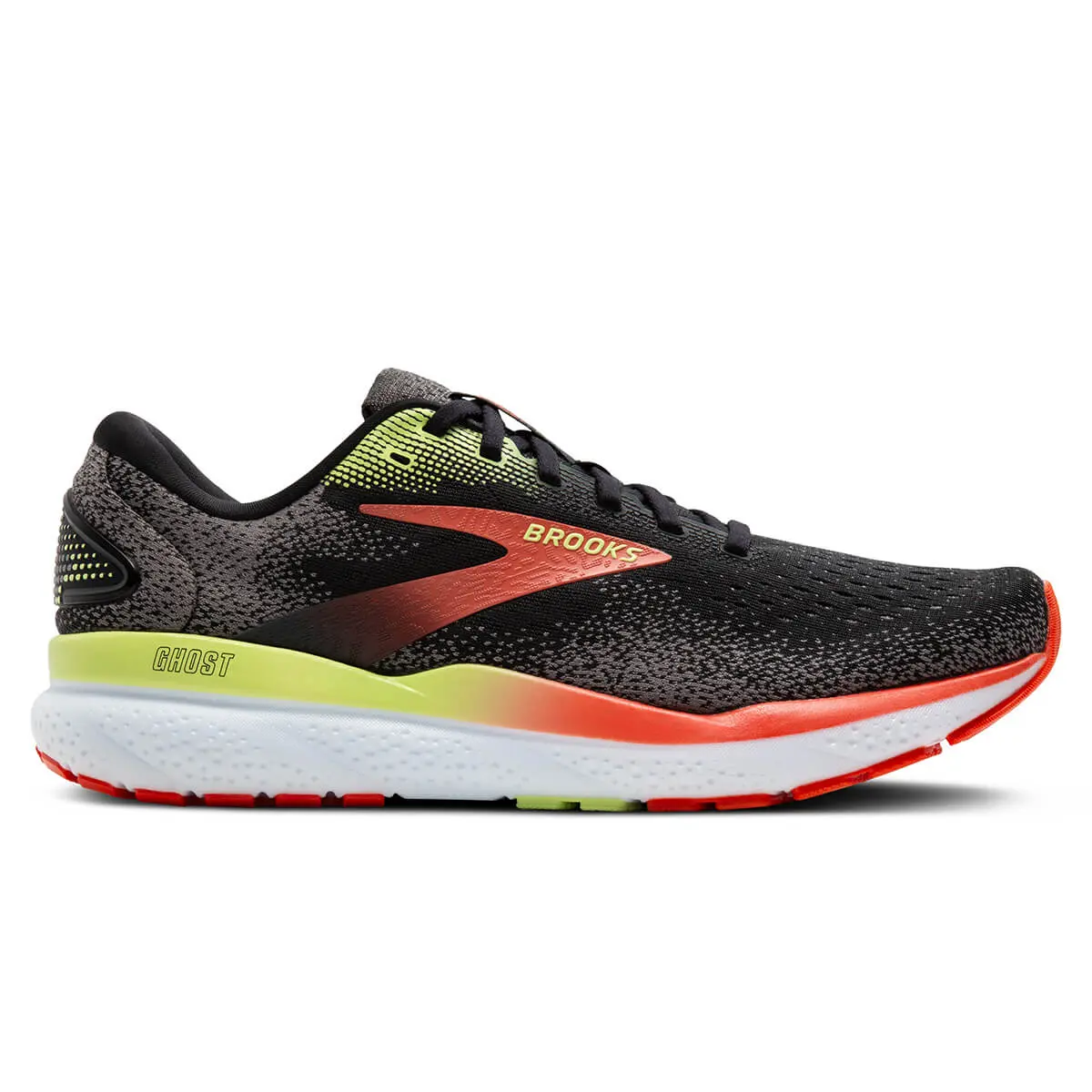 Brooks Herrenlaufschuhe Ghost 16, neutrale Laufschuhe für tägliches Training mit DNA Loft v3 Dämpfung, schwarz