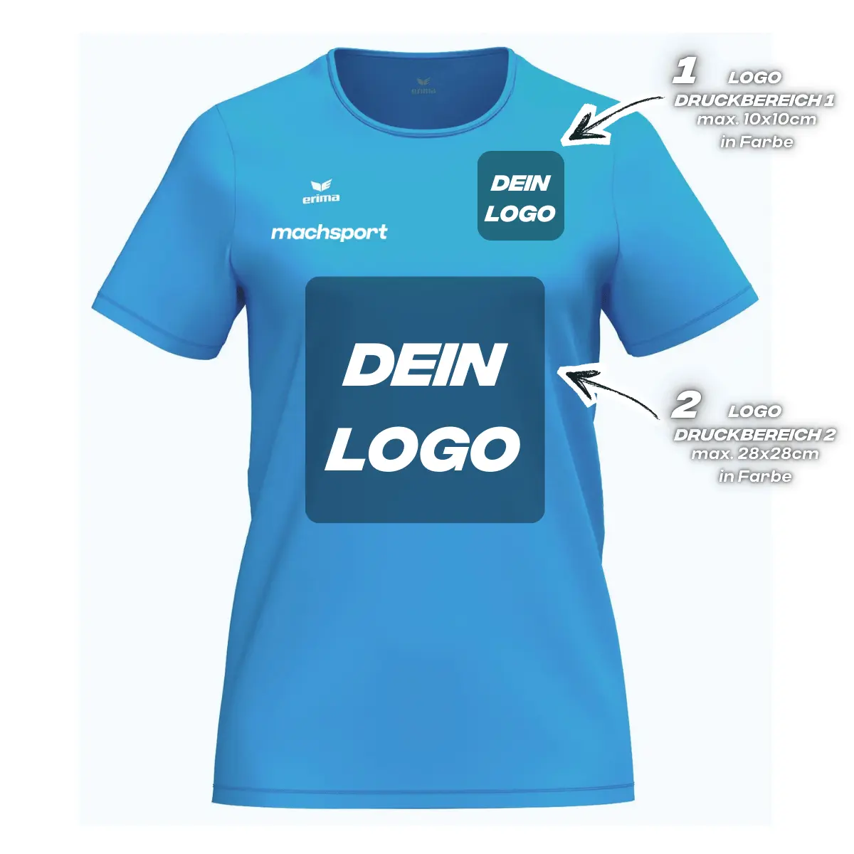 Erima Damenlaufshirt Intro Funktionsteamshirt, curacao