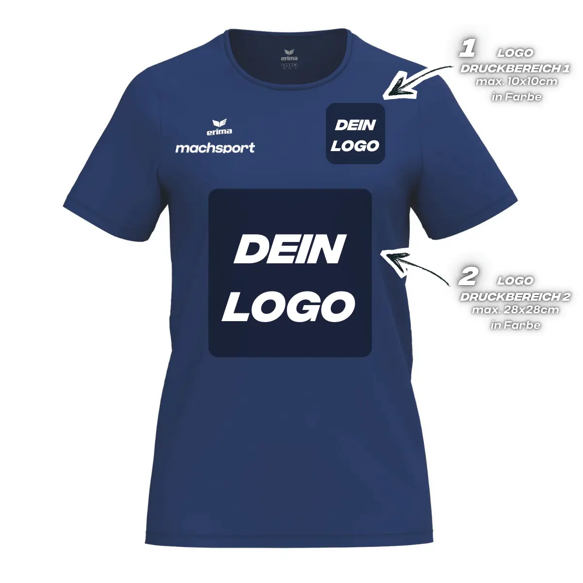 Erima Damenlaufshirt Intro Funktionsteamshirt, new navy