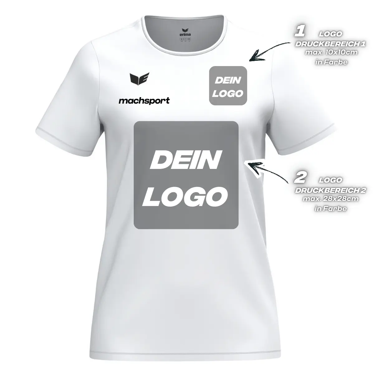 Erima Damenlaufshirt Intro Funktionsteamshirt, new white