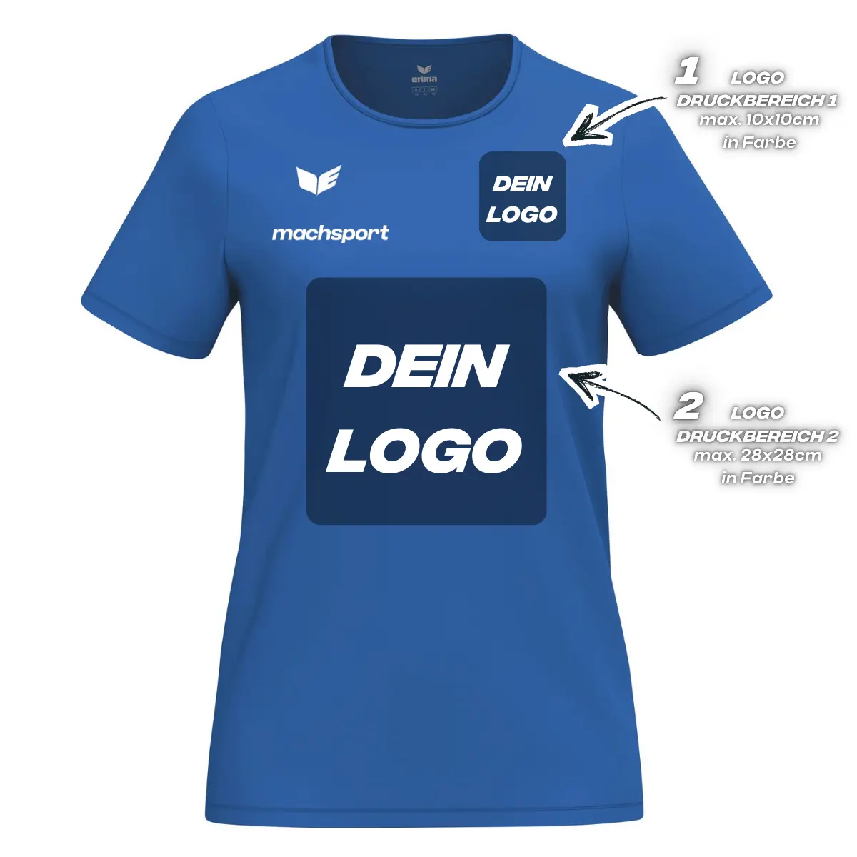 Erima Damenlaufshirt Intro Funktionsteamshirt, new royal
