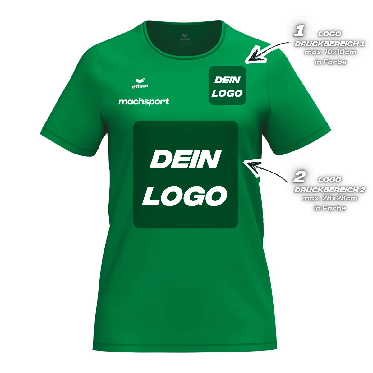 Erima Damenlaufshirt Intro Funktionsteamshirt, smaragd