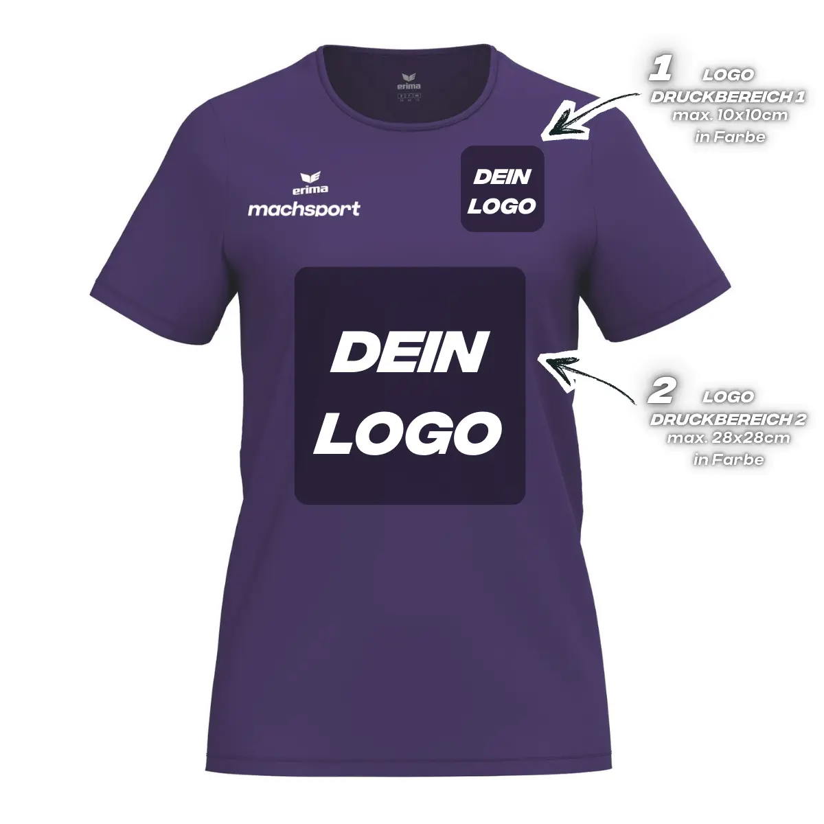 Erima Damenlaufshirt Intro Funktionsteamshirt, violet