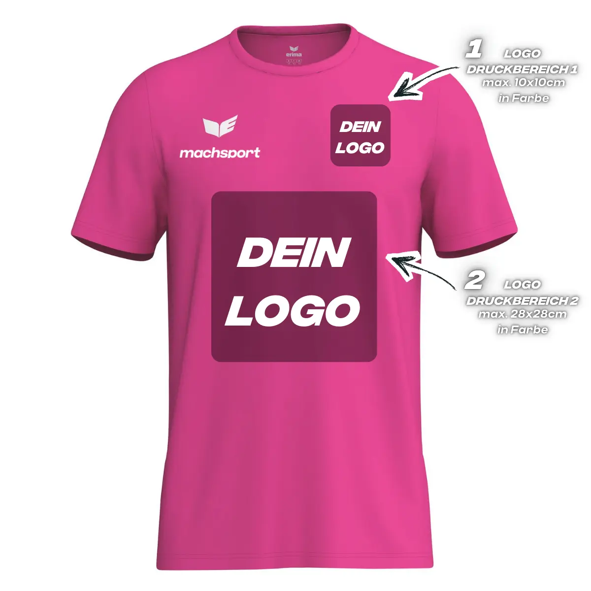 Erima Herrenlaufshirt Intro Funktionsteamshirt, pink