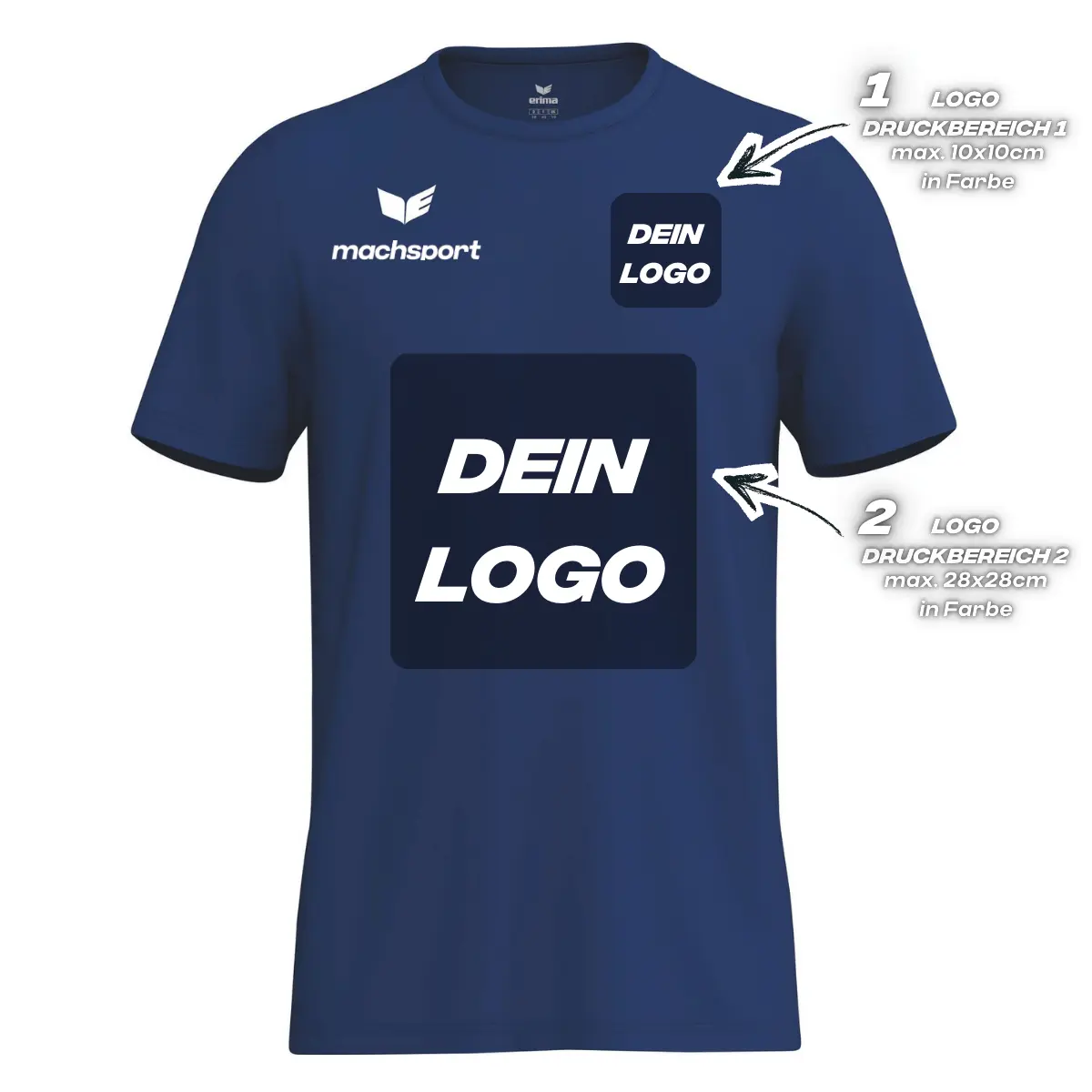 Erima Herrenlaufshirt Intro Funktionsteamshirt, new navy