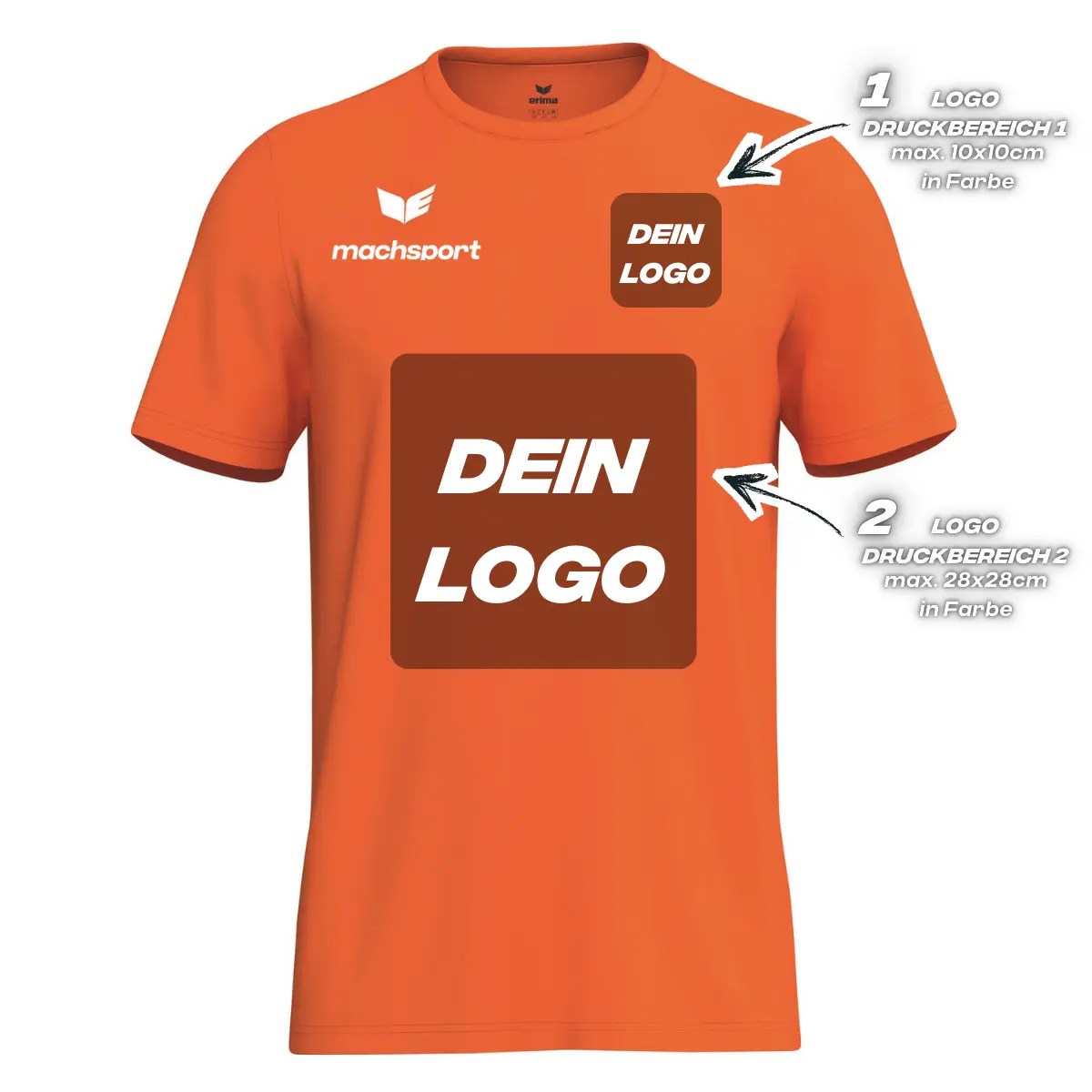 Erima Herrenlaufshirt Intro Funktionsteamshirt, orange