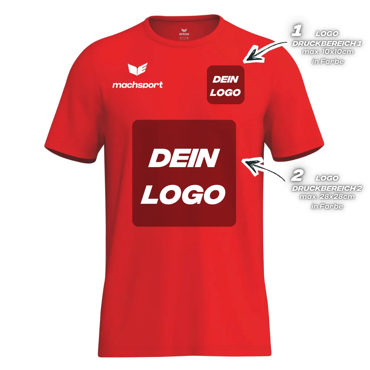 Erima Herrenlaufshirt Intro Funktionsteamshirt, rot