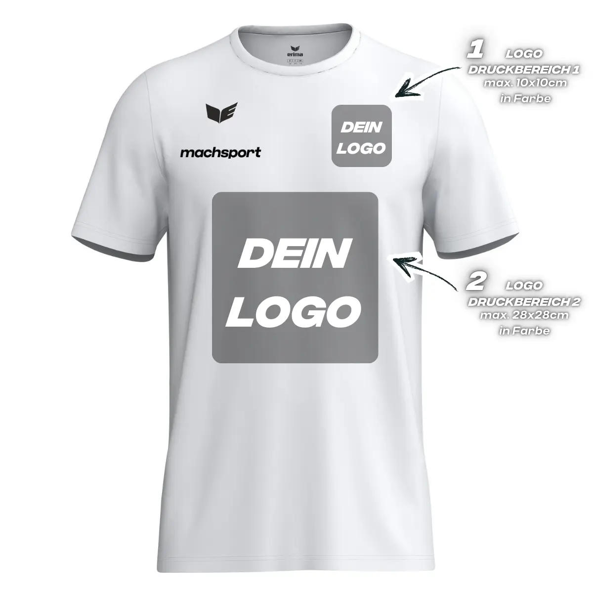 Erima Herrenlaufshirt Intro Funktionsteamshirt, weiß