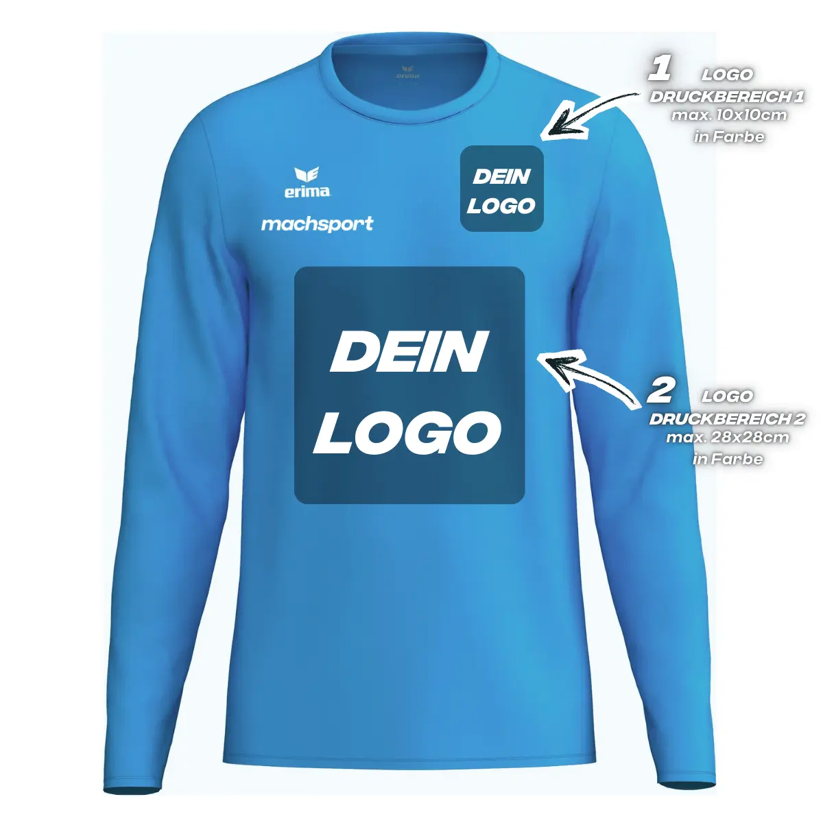 Erima Unisexlaufshirt Intro Funktionsteamshirt longsleeve, curacao