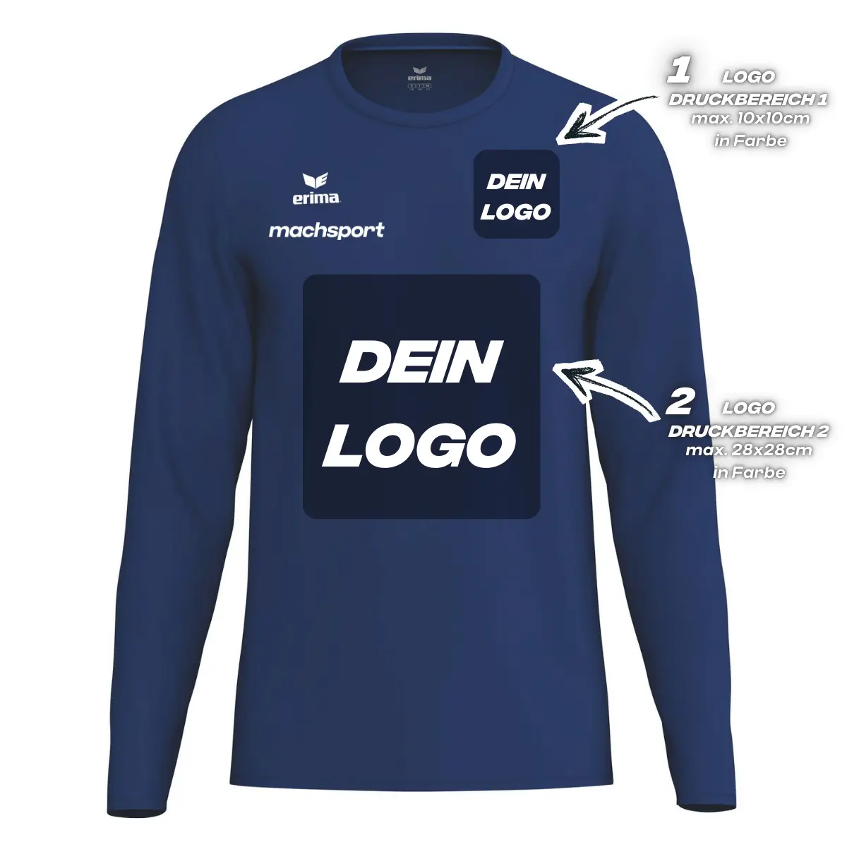 Erima Unisexlaufshirt Intro Funktionsteamshirt longsleeve, new navy