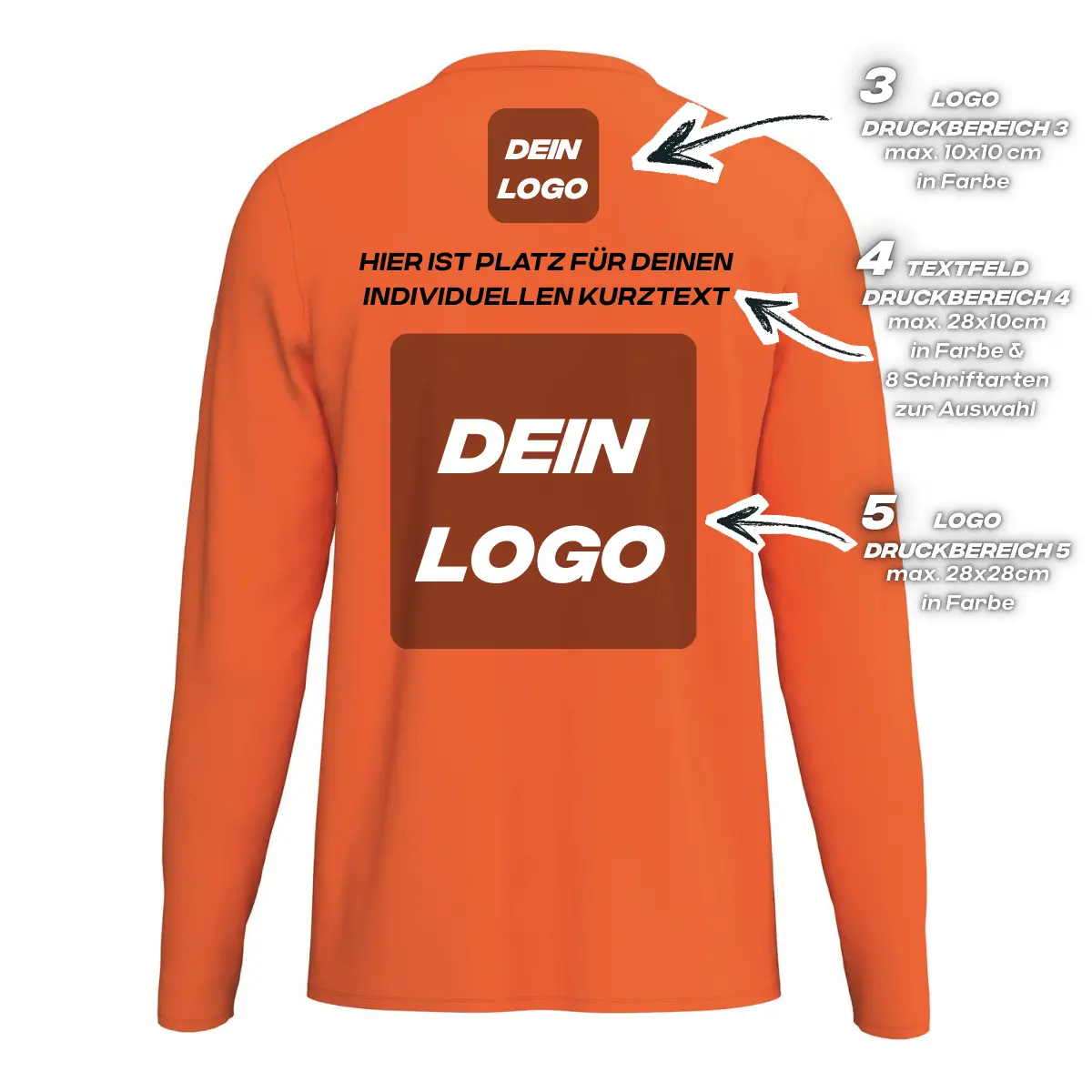 Erima Unisexlaufshirt Intro Funktionsteamshirt longsleeve, orange - Image 2