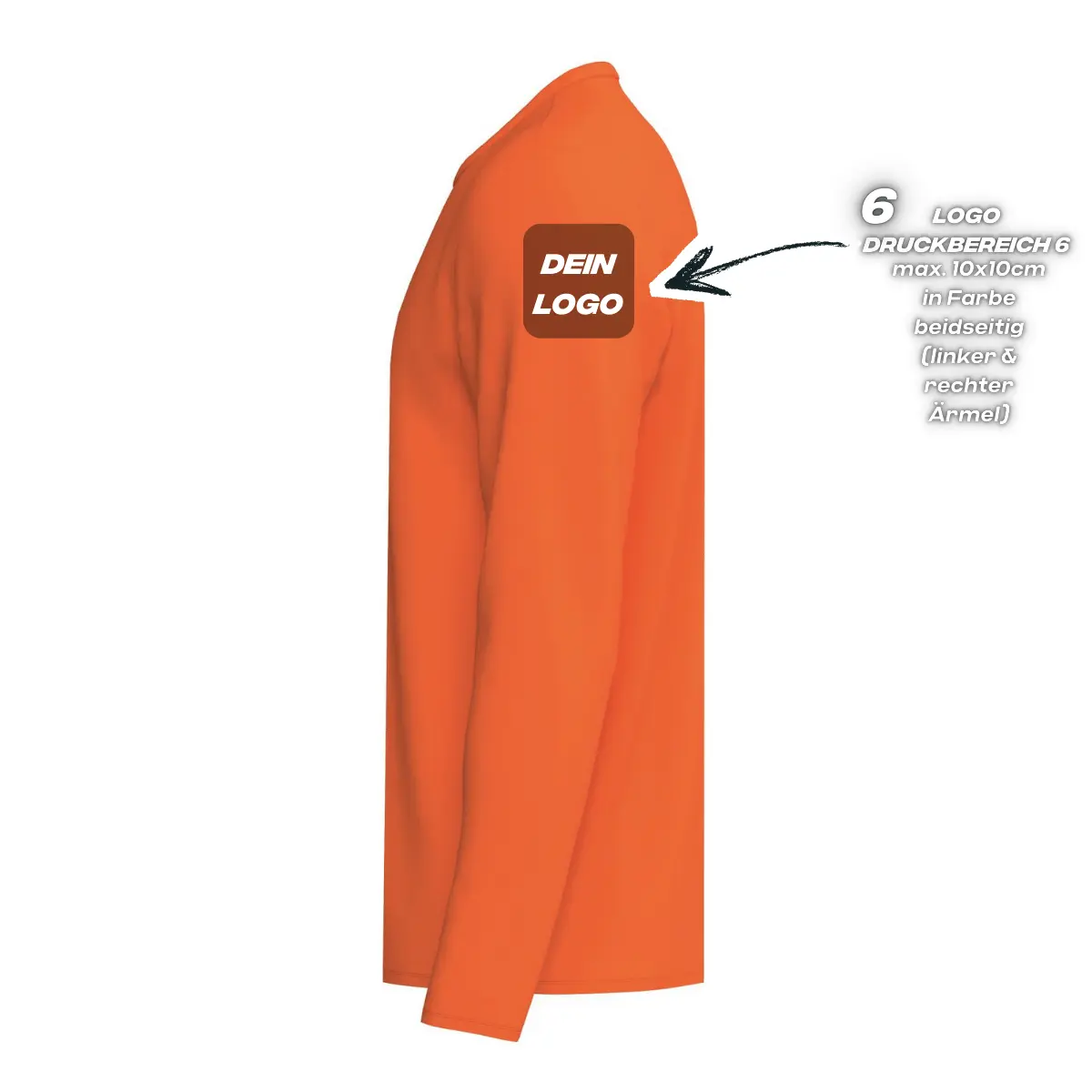 Erima Unisexlaufshirt Intro Funktionsteamshirt longsleeve, orange - Image 3