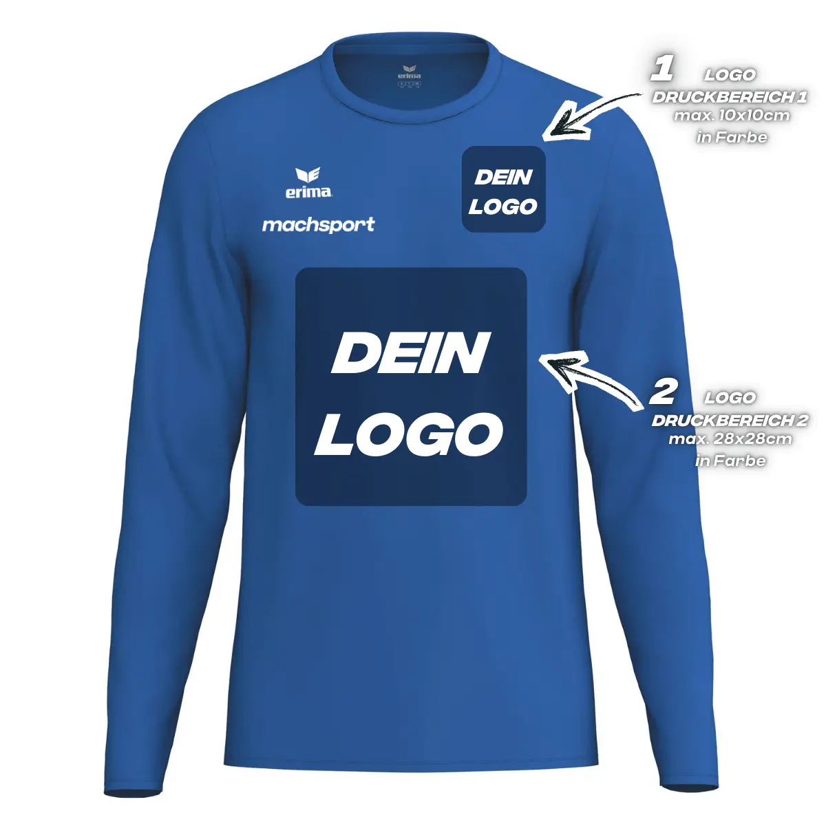 Erima Unisexlaufshirt Intro Funktionsteamshirt longsleeve, new royal