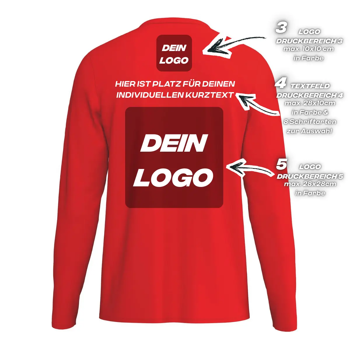 Erima Unisexlaufshirt Intro Funktionsteamshirt longsleeve, rot - Image 2