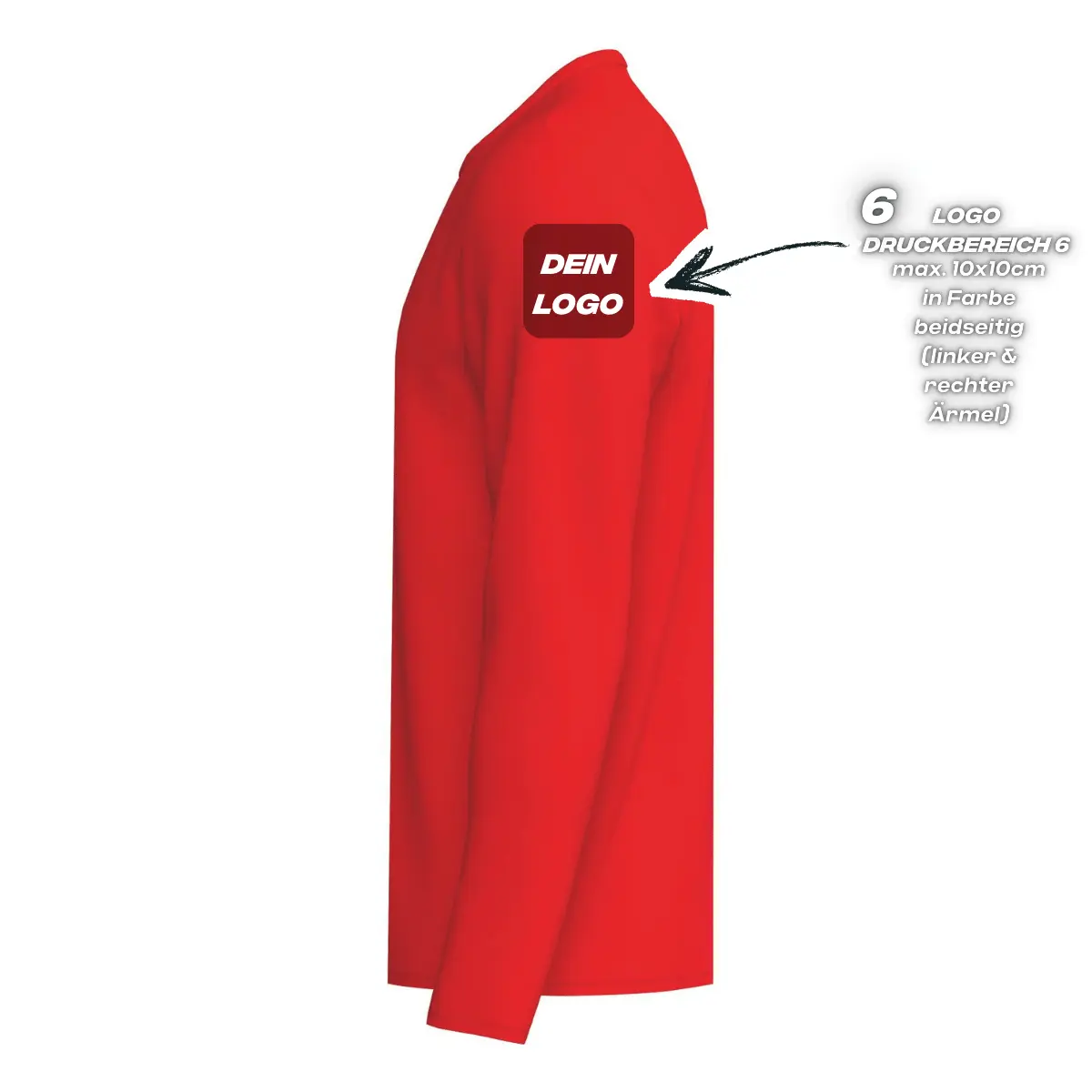 Erima Unisexlaufshirt Intro Funktionsteamshirt longsleeve, rot - Image 3
