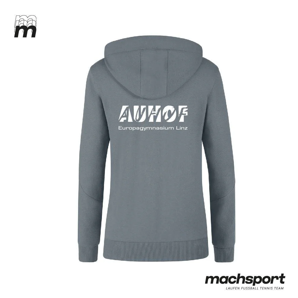 Europagymnasium Auhof Kapuzensweat Damen grau - Image 2
