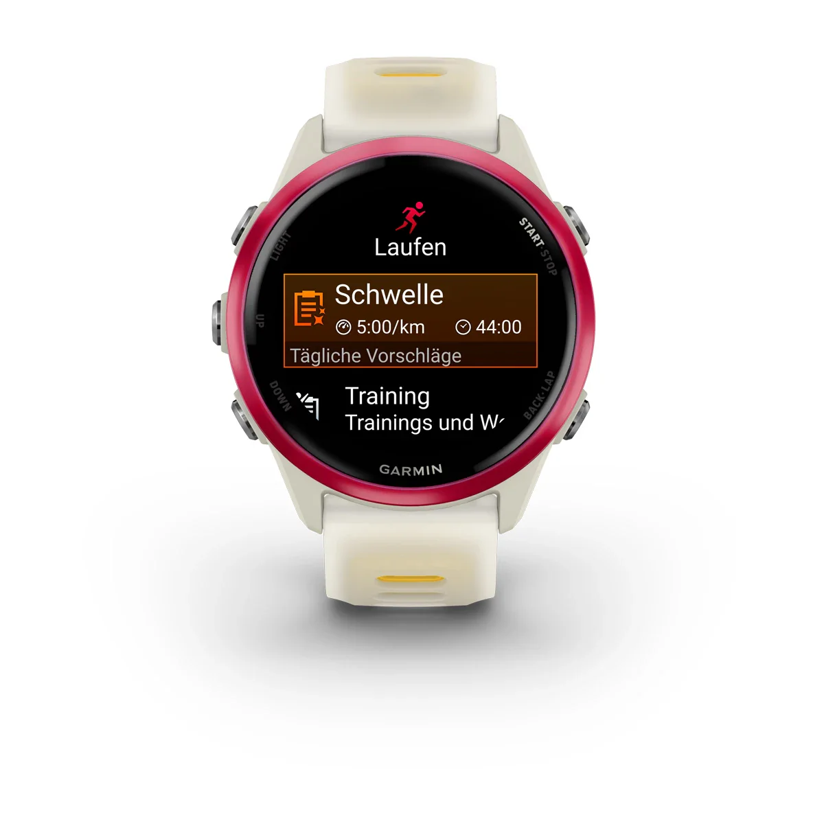 Garmin Forerunner® 570 - 42mm Bone/Himbeerrot Aluminium - Image 2