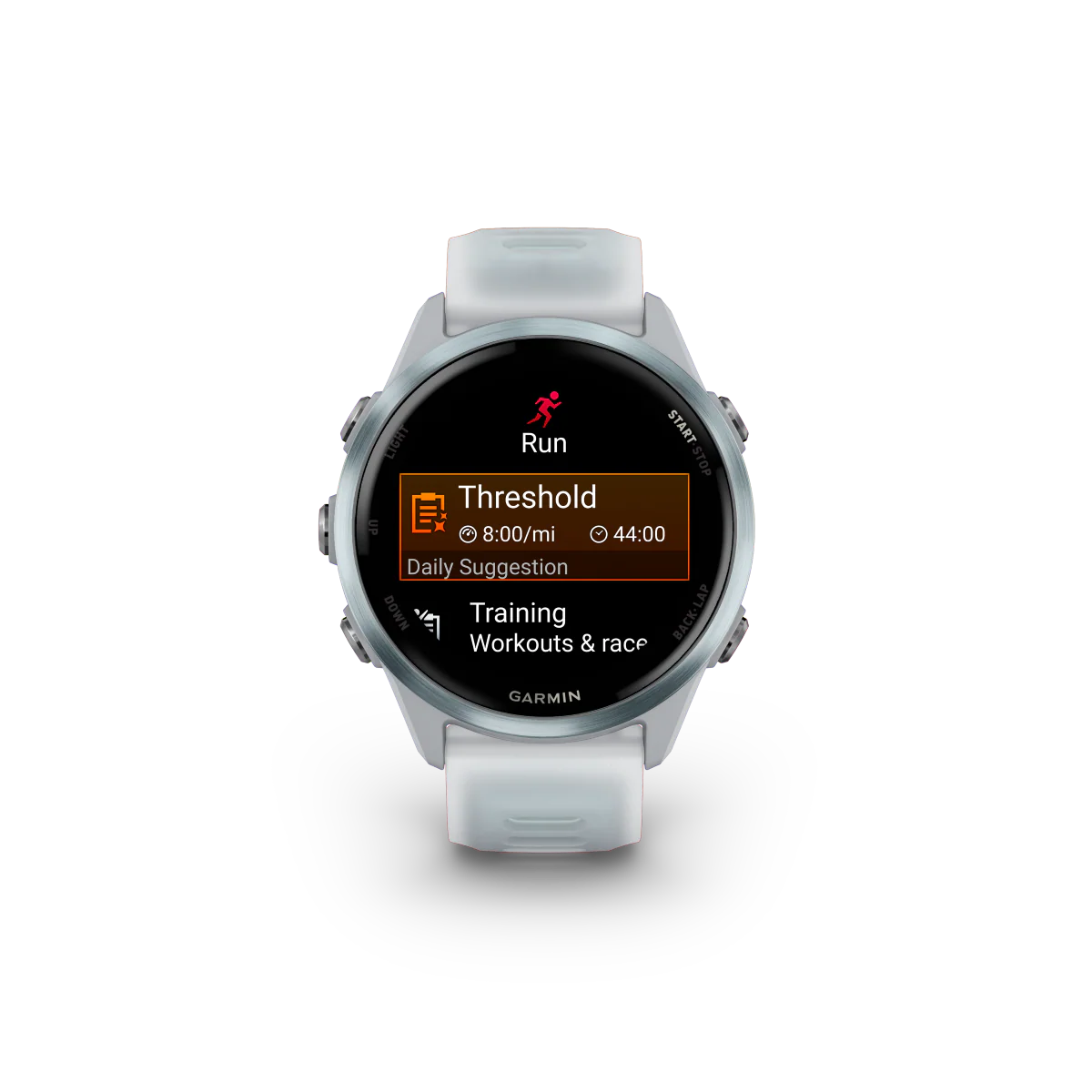 Garmin Forerunner 570 - 42mm Steinweiss/Cloud Blue Aluminium - Image 2