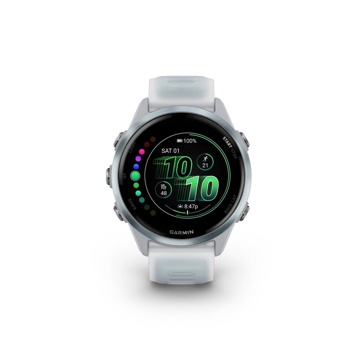 Garmin Forerunner 570 - 42mm Steinweiss/Cloud Blue Aluminium - Image 5