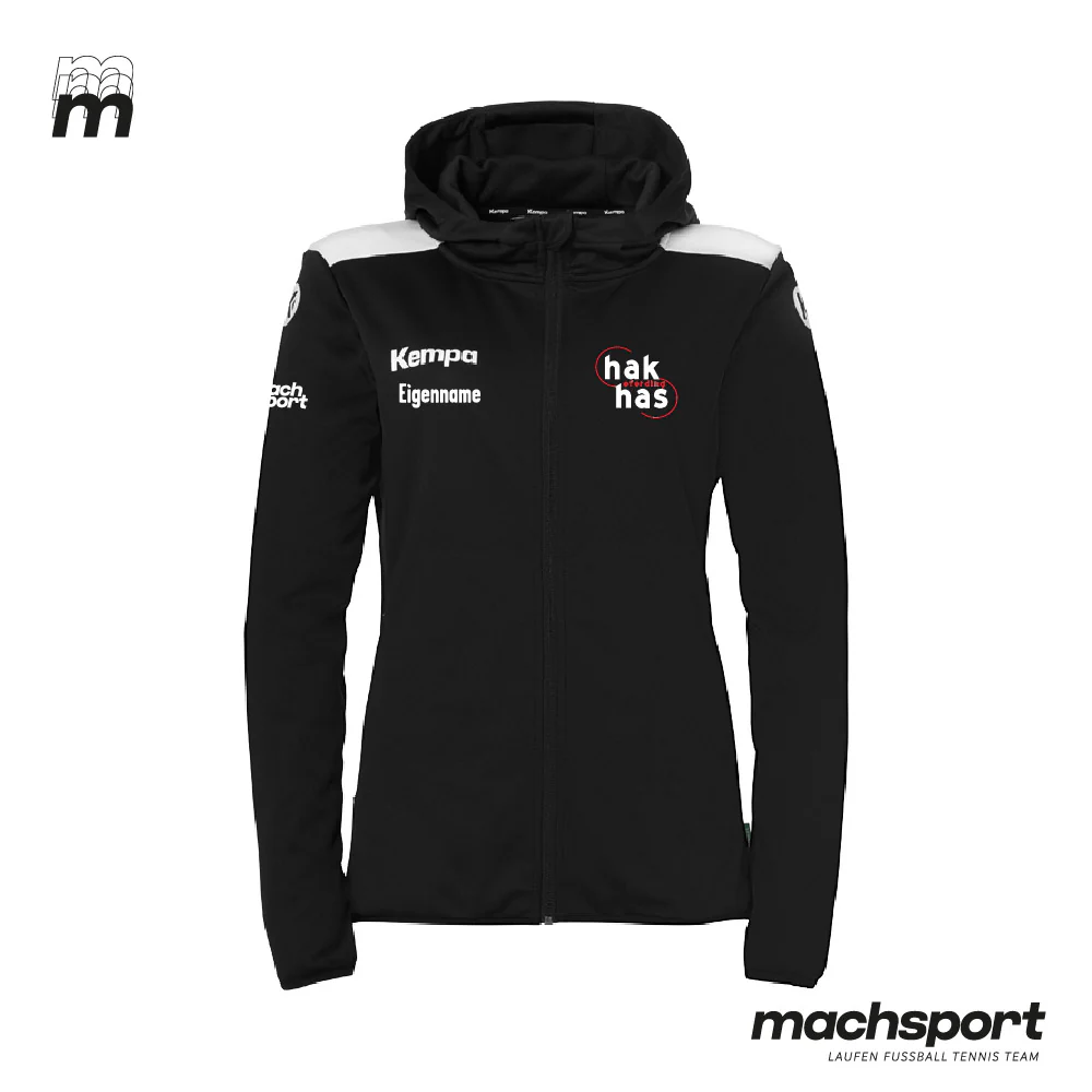HAK | HAS Eferding Trainingsjacke mit Kapuze schwarz Damen