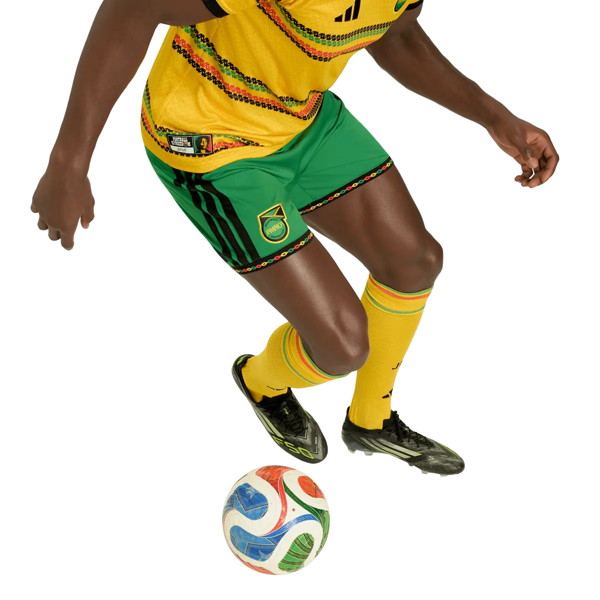 Jamaika Herrenfußballhose Homeshort 2026, Bob Marley, Heimshorts mit Climacool für Spiel und Fanmomente - Image 3