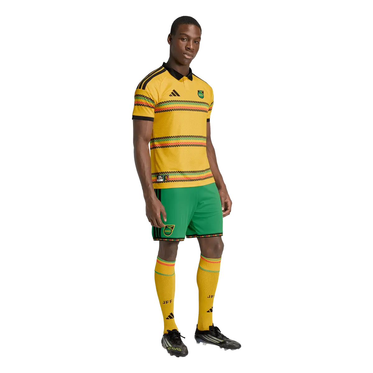 Jamaika Herrenfußballhose Homeshort 2026, Bob Marley, Heimshorts mit Climacool für Spiel und Fanmomente - Image 4